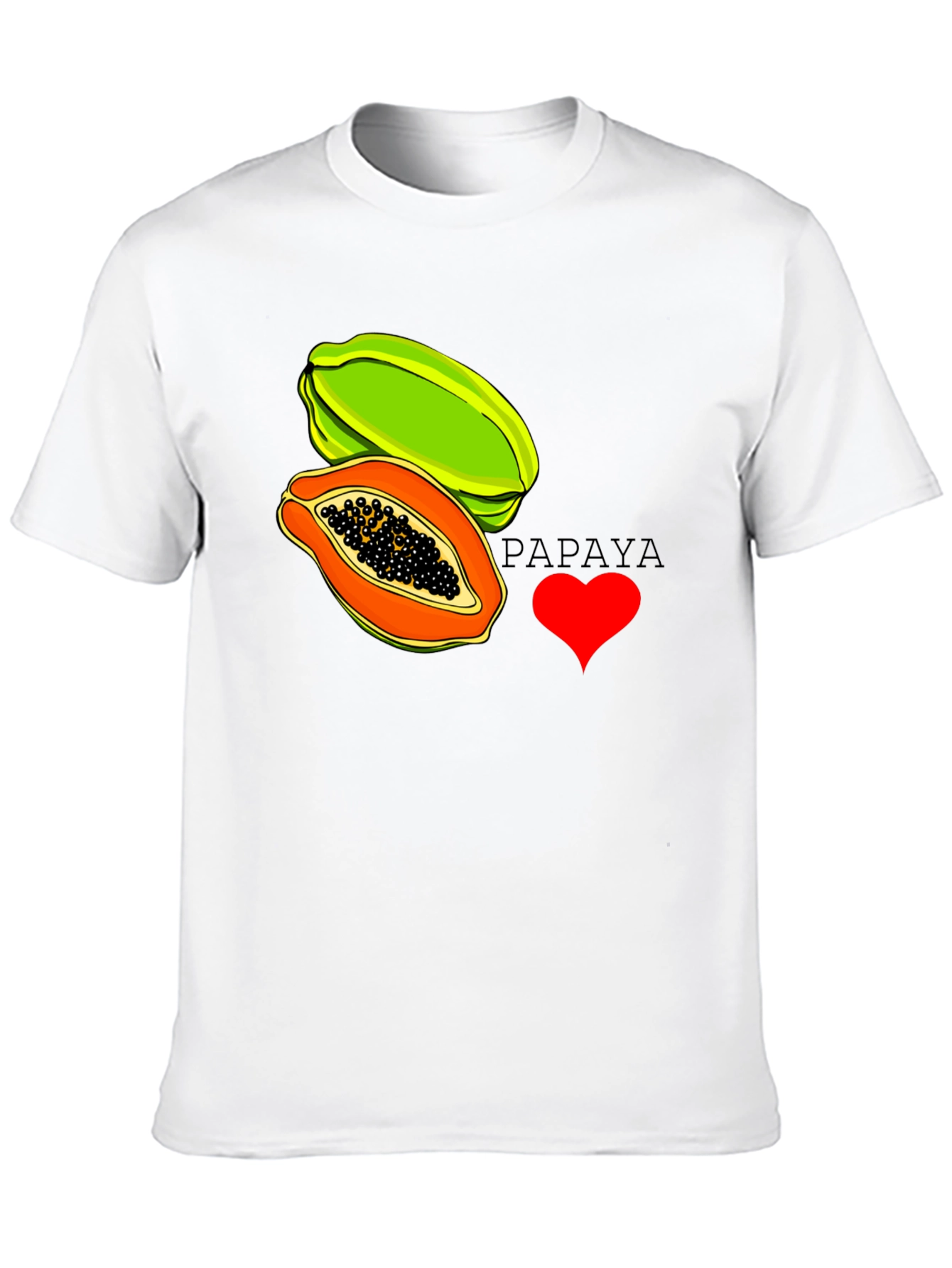 I Love Papaya Graphic T-Shirt - Fruit Lover Tee