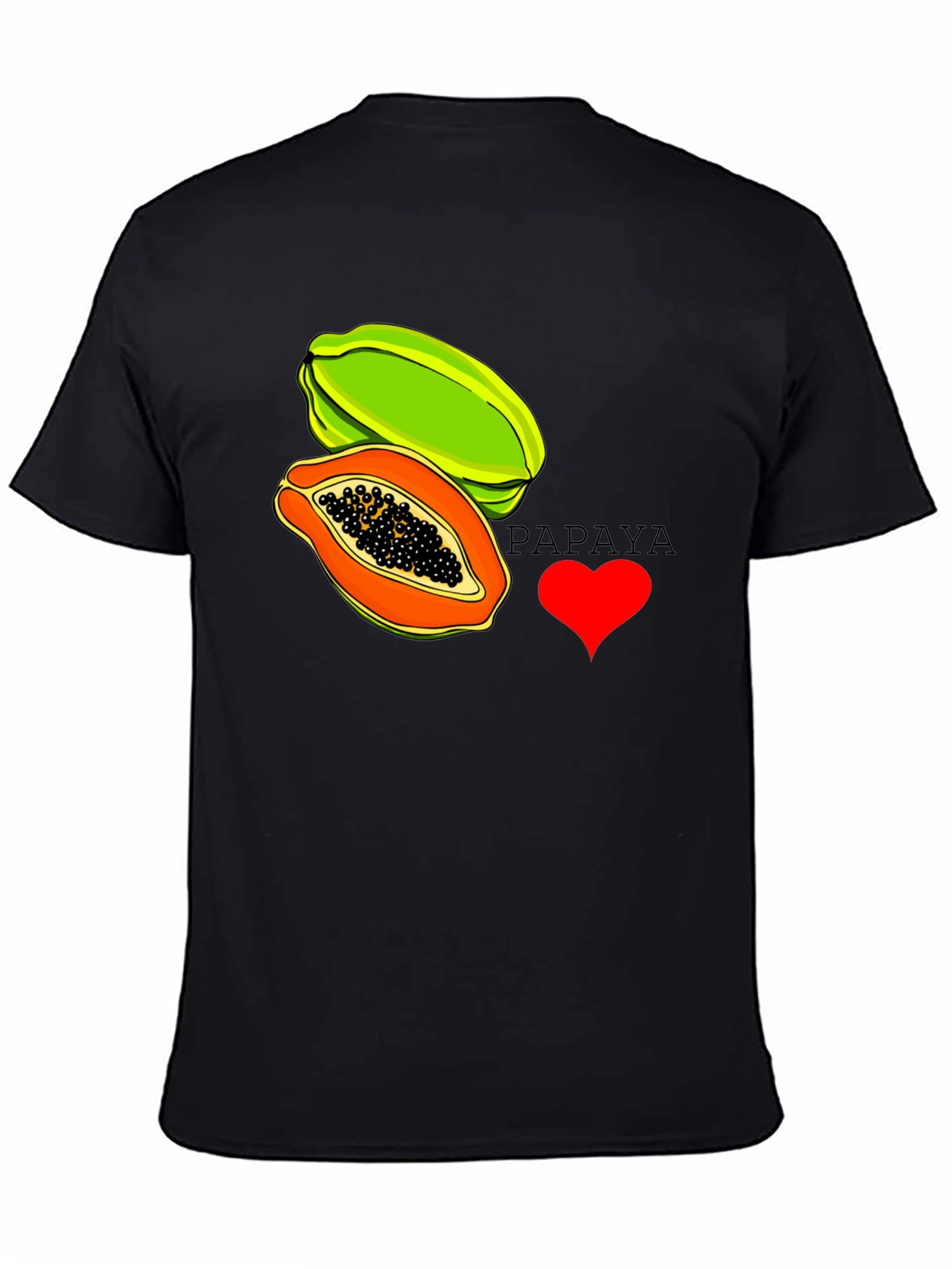 I Love Papaya Graphic T-Shirt - Fruit Lover Tee