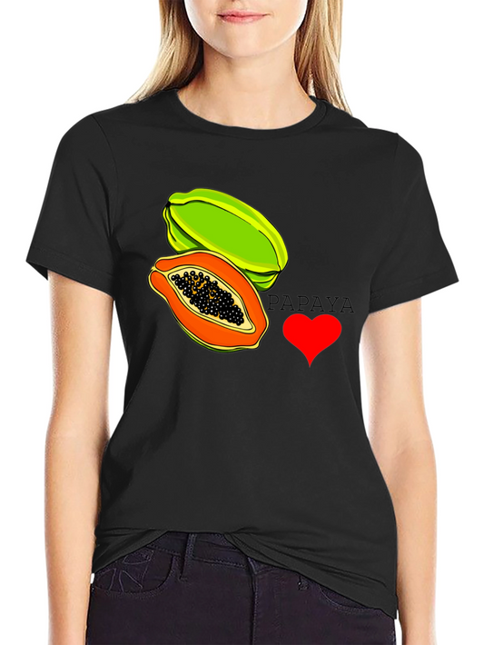 I Love Papaya Graphic T-Shirt - Fruit Lover Tee