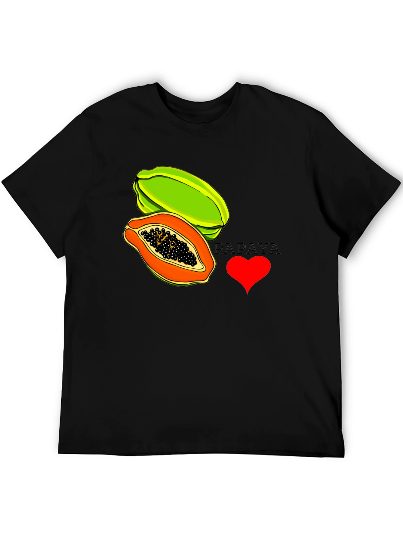 I Love Papaya Graphic T-Shirt - Fruit Lover Tee