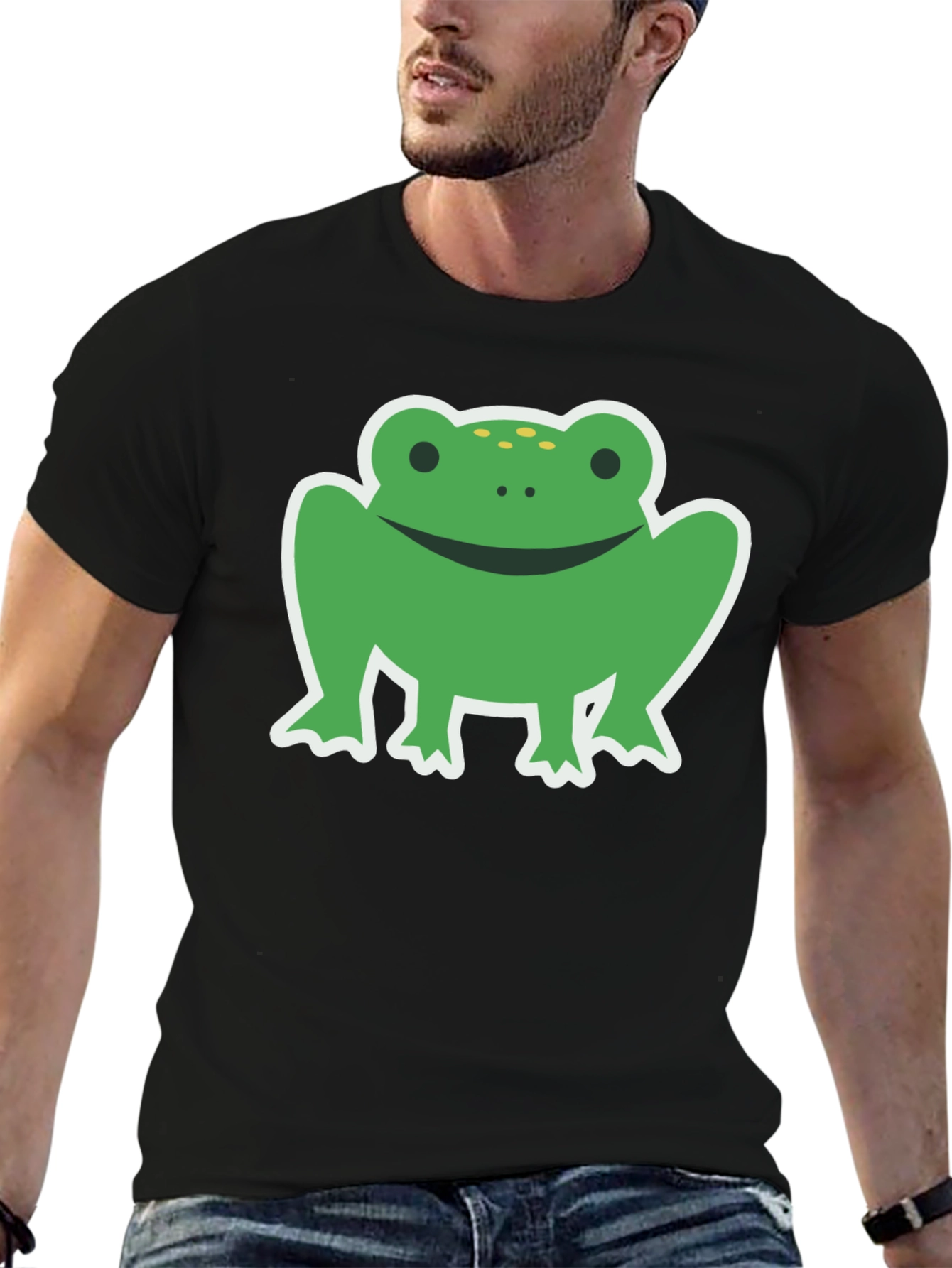 Frog Graphic Black T-Shirt - Casual Wear
