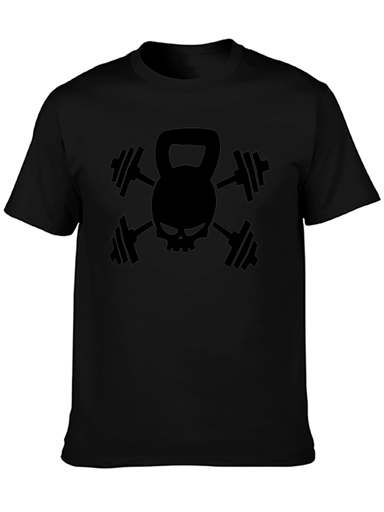Gym Skull Kettlebell T-Shirt - Workout Fitness Tee