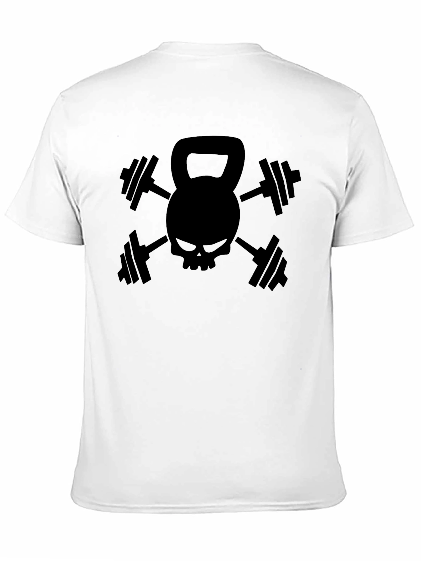 Gym Skull Kettlebell T-Shirt - Workout Fitness Tee