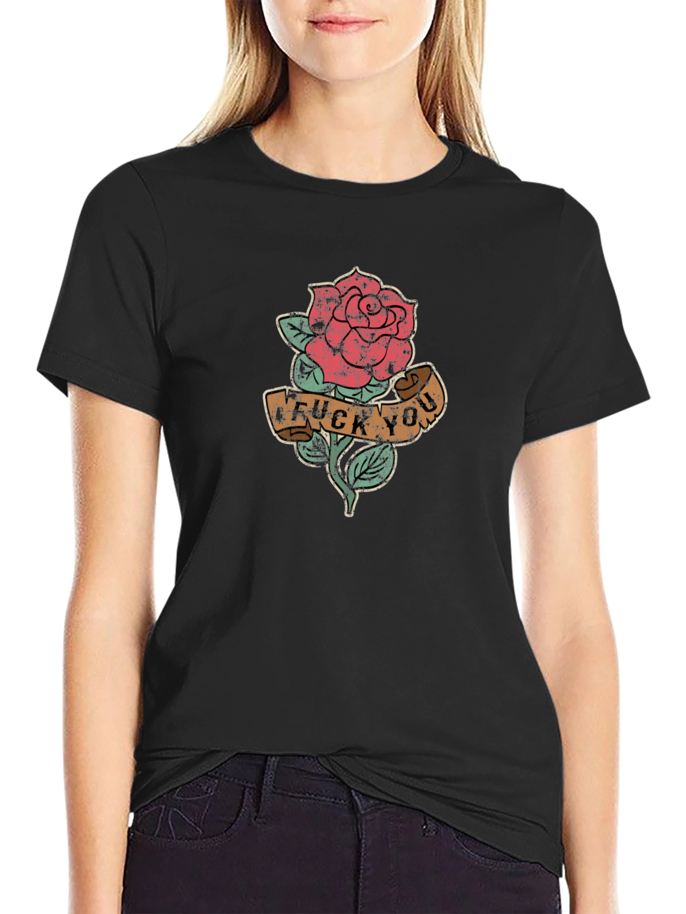 Rose Tattoo Graphic T-Shirt