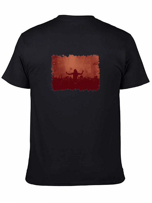 Concert Crowd Graphic Black T-Shirt