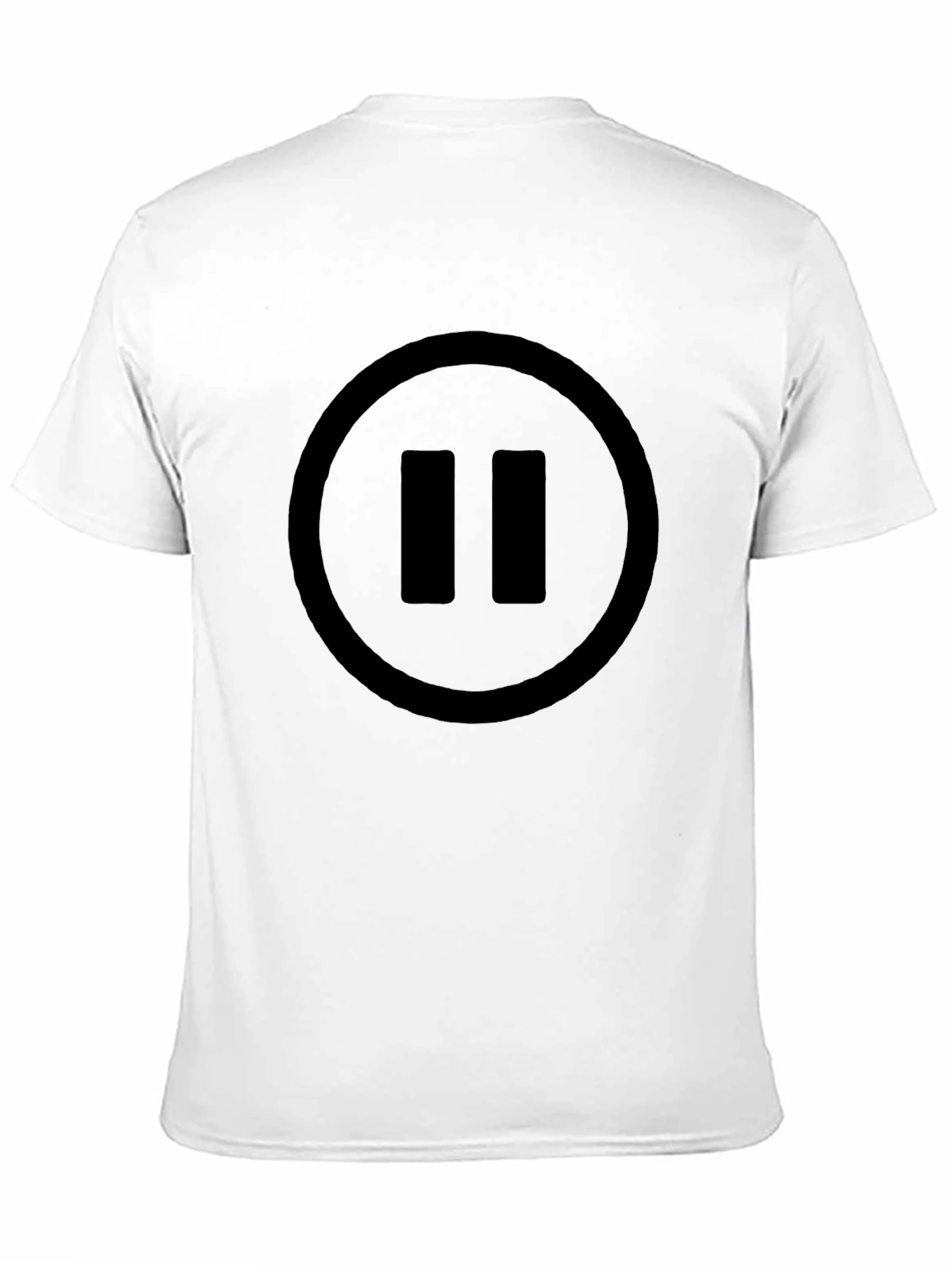 Pause Button Graphic T-Shirt - Classic Black Tee