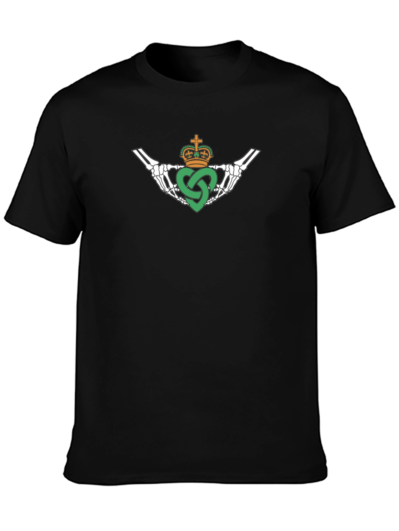 Skeleton Claddagh Black T-Shirt