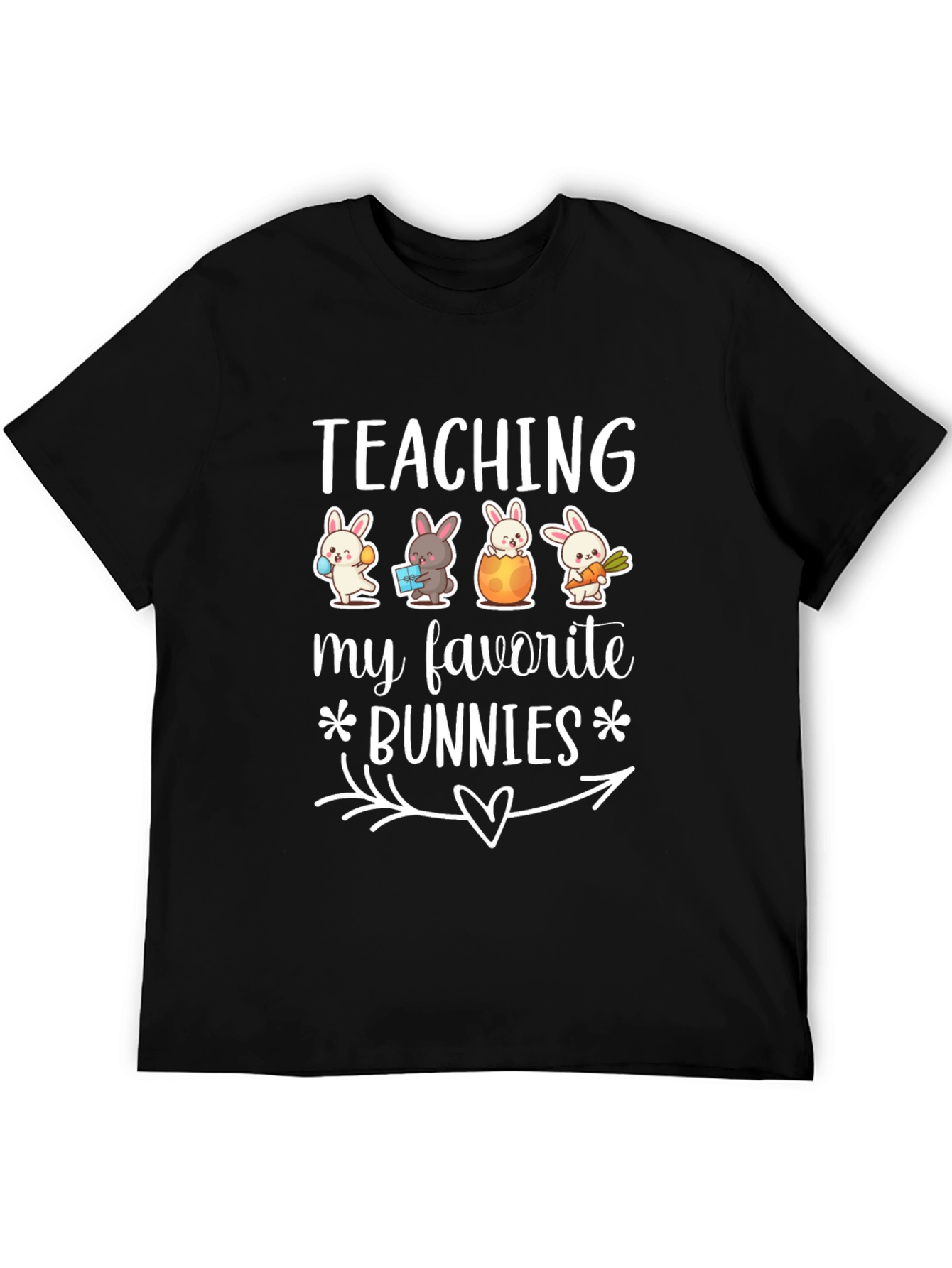 Teaching My Favorite Bunnies Black T-Shirt