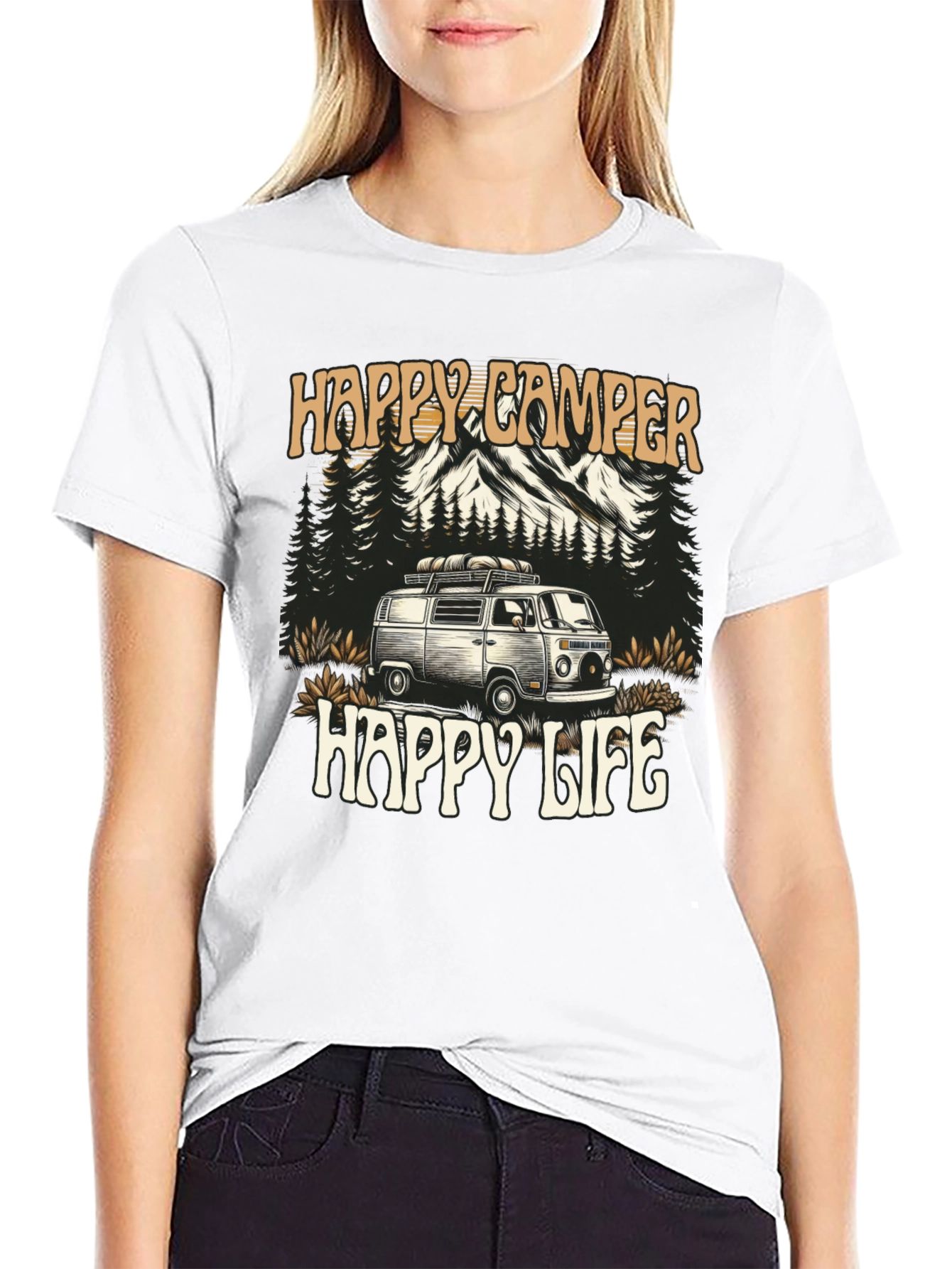 Happy Camper Graphic Tee - Adventure & Comfort