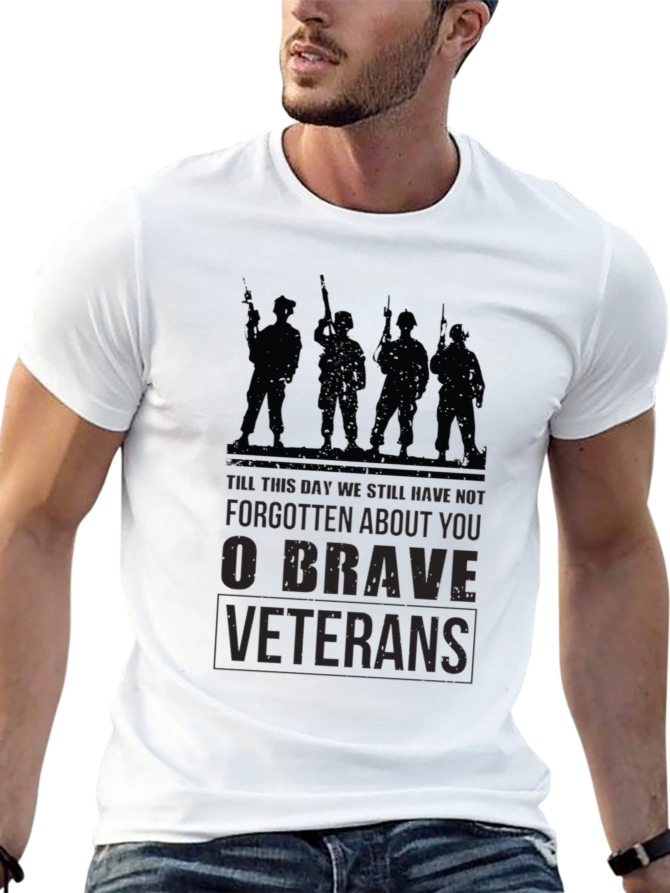 O Brave Veterans Graphic T-Shirt - Military Tribute Tee