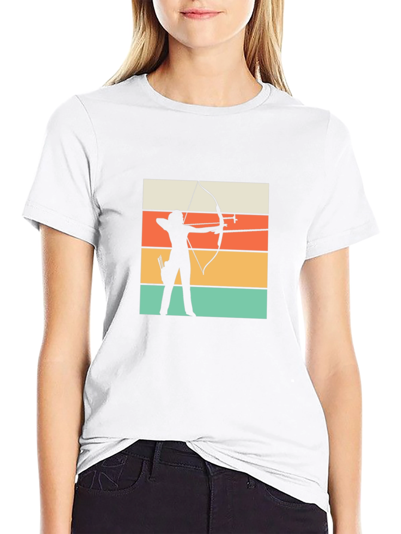 Archery Silhouette Retro T-Shirt