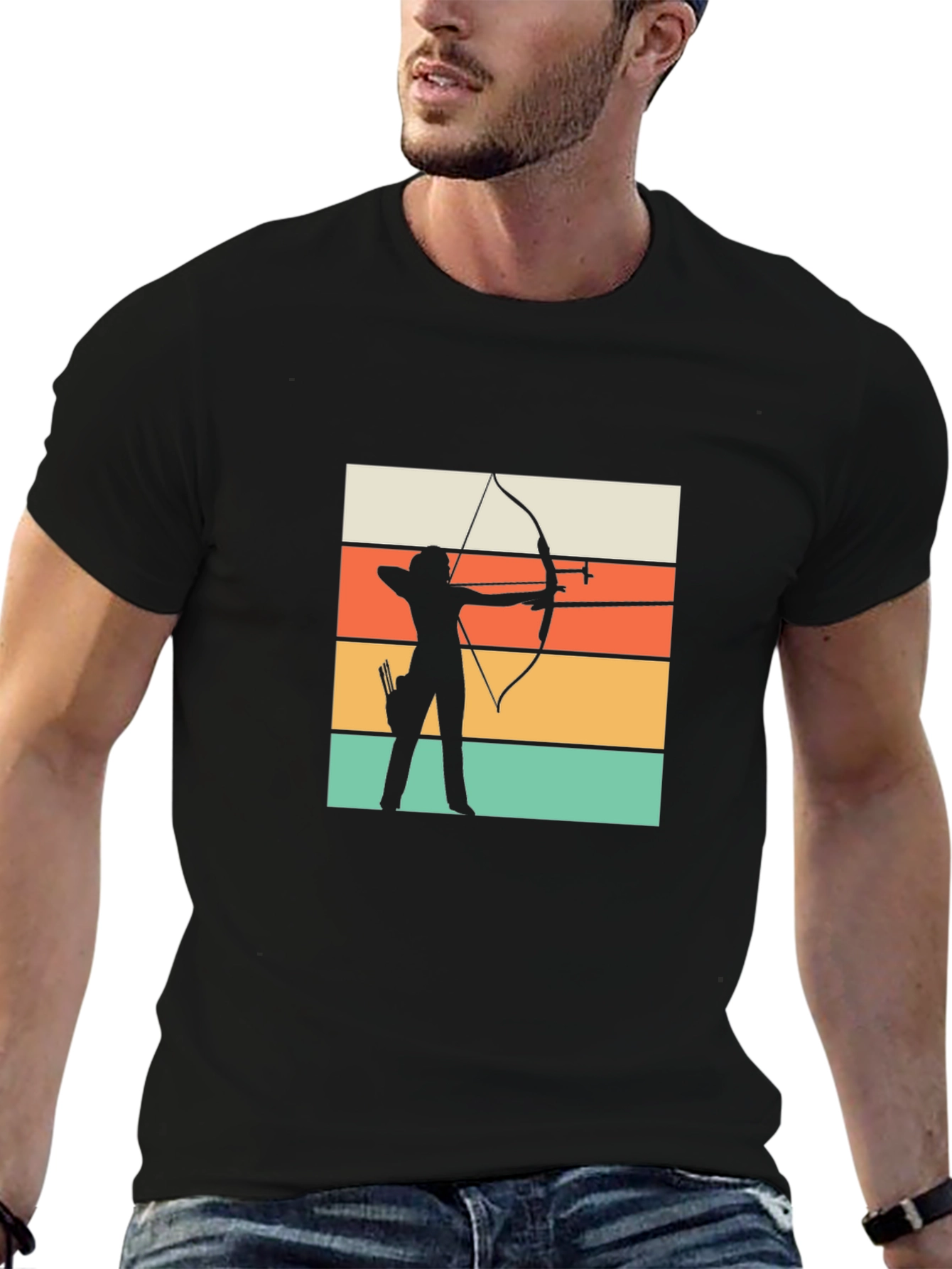 Archery Silhouette Retro T-Shirt