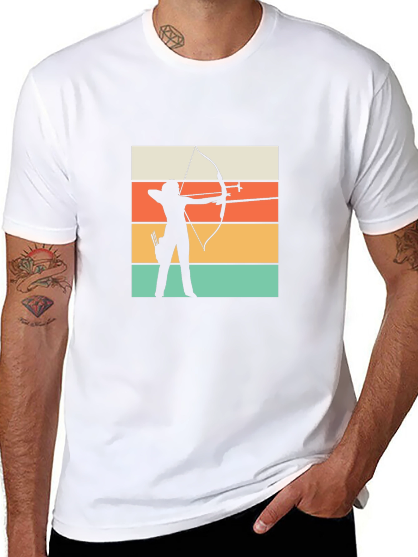 Archery Silhouette Retro T-Shirt