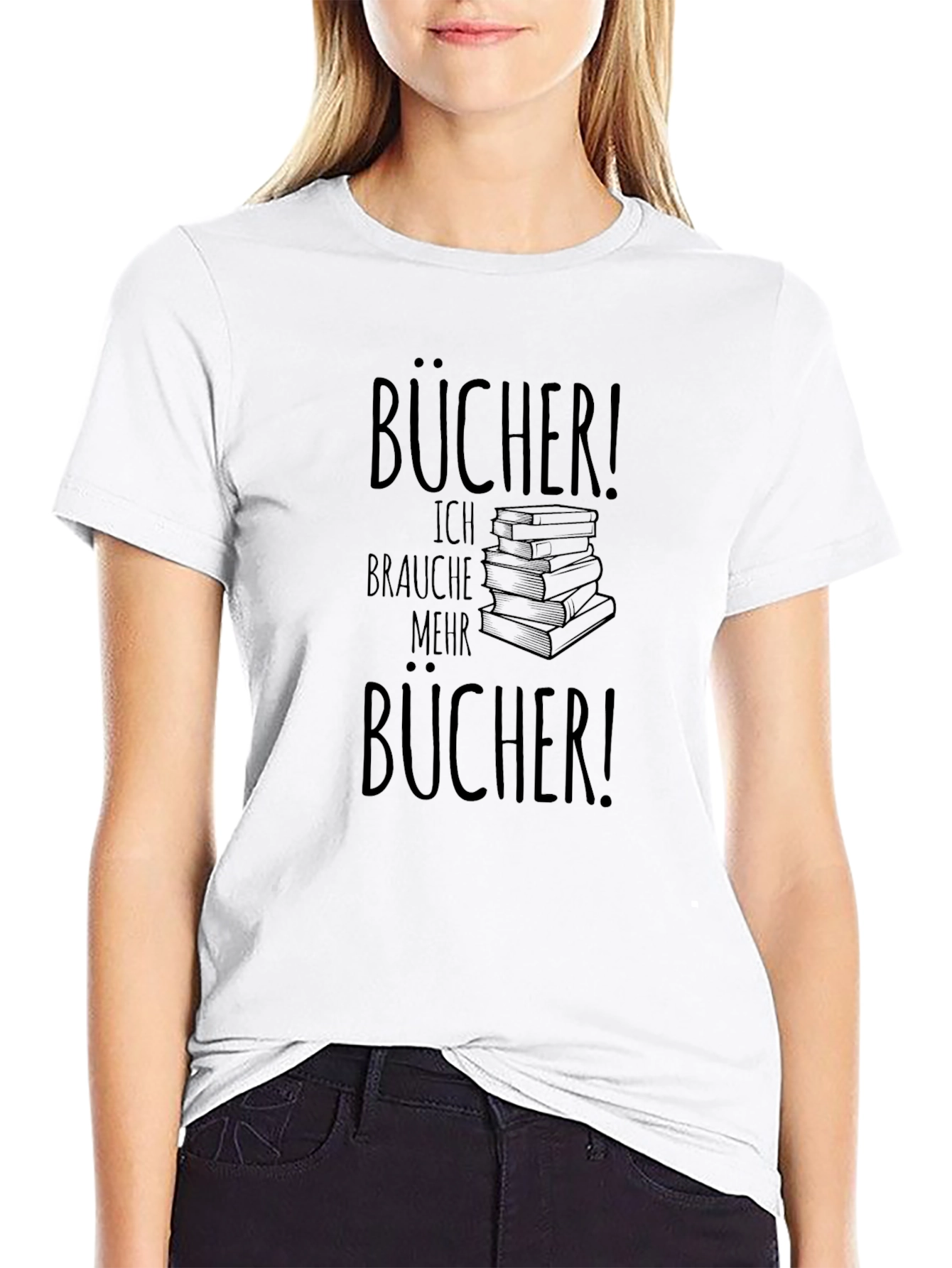 Books! Black T-Shirt for Book Lovers