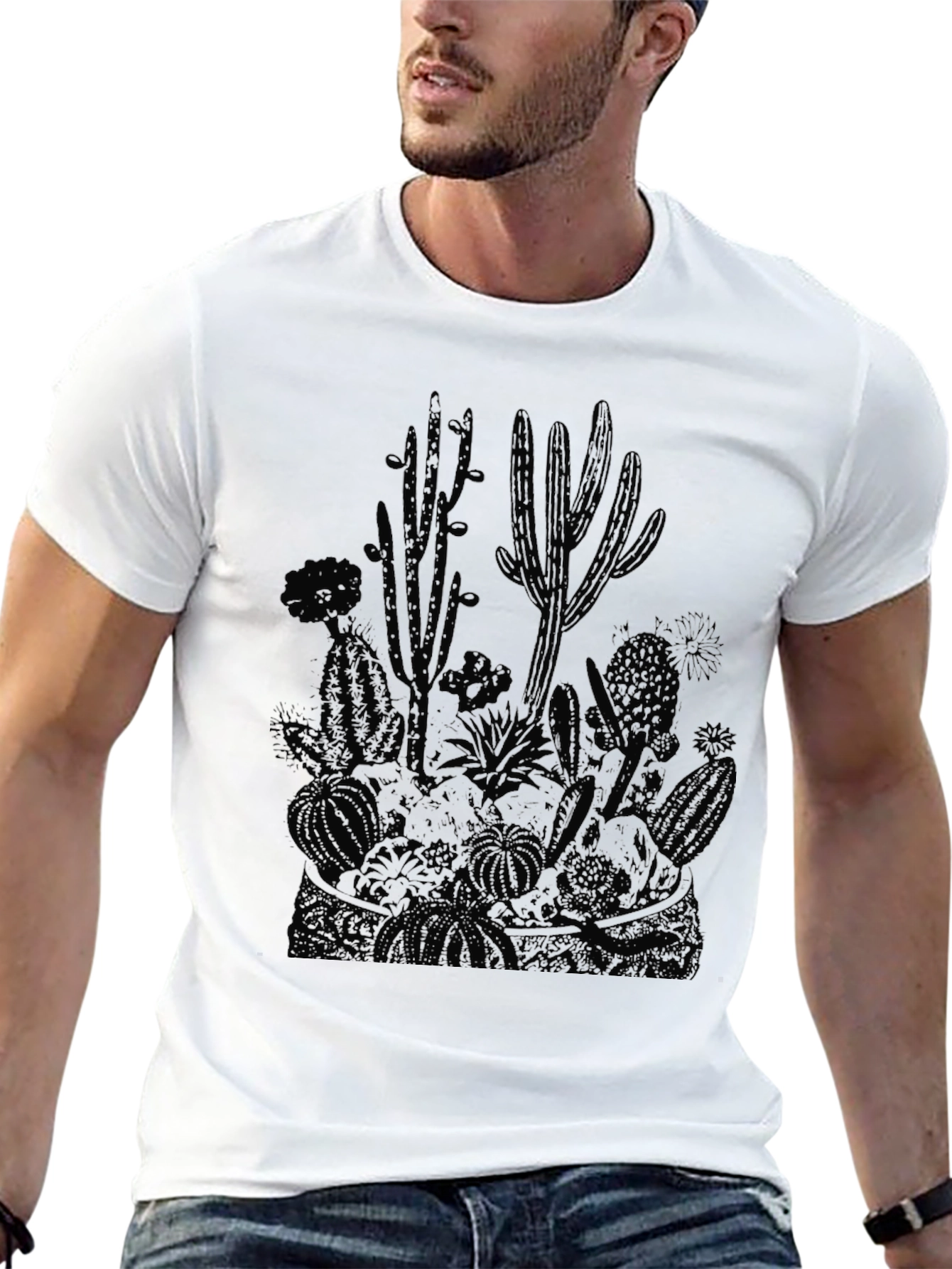 Desert Cactus Graphic Print T-Shirt