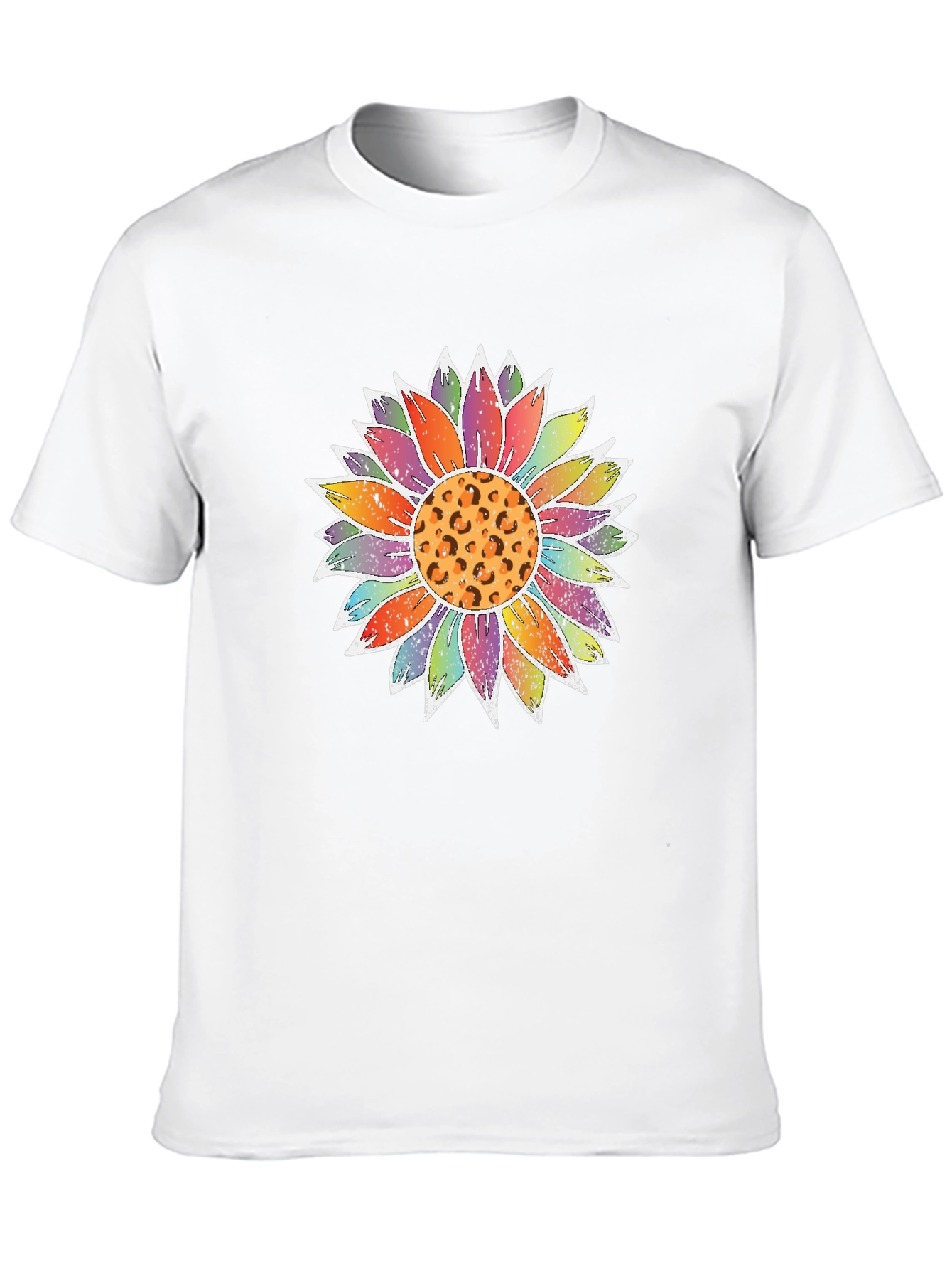 Sunflower Leopard Print Black Tee