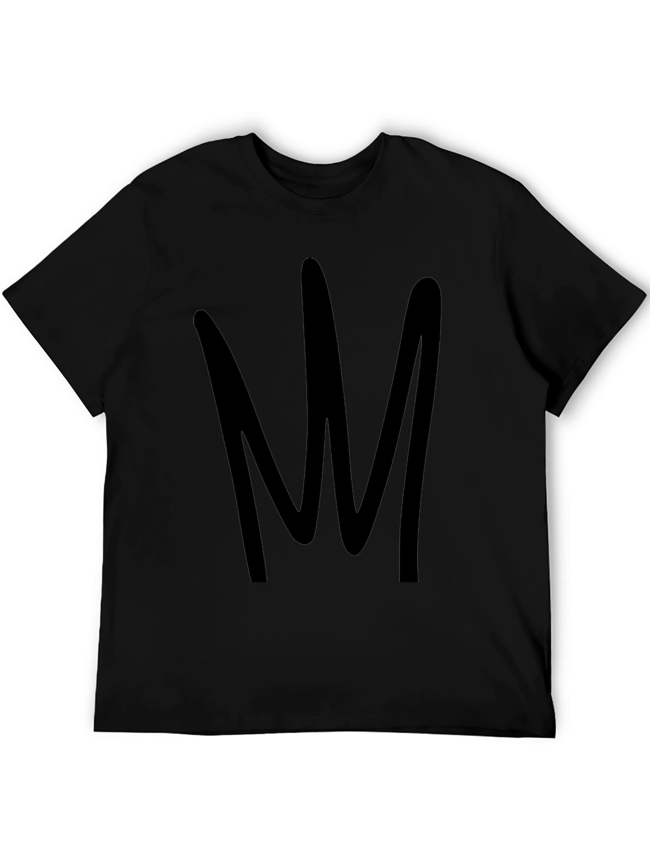 Modern Black Graphic Tee - Abstract Design