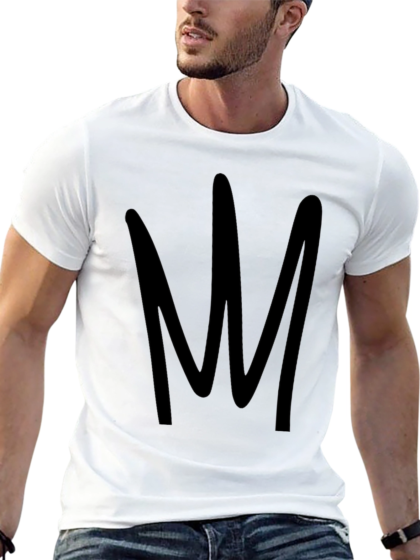 Modern Black Graphic Tee - Abstract Design
