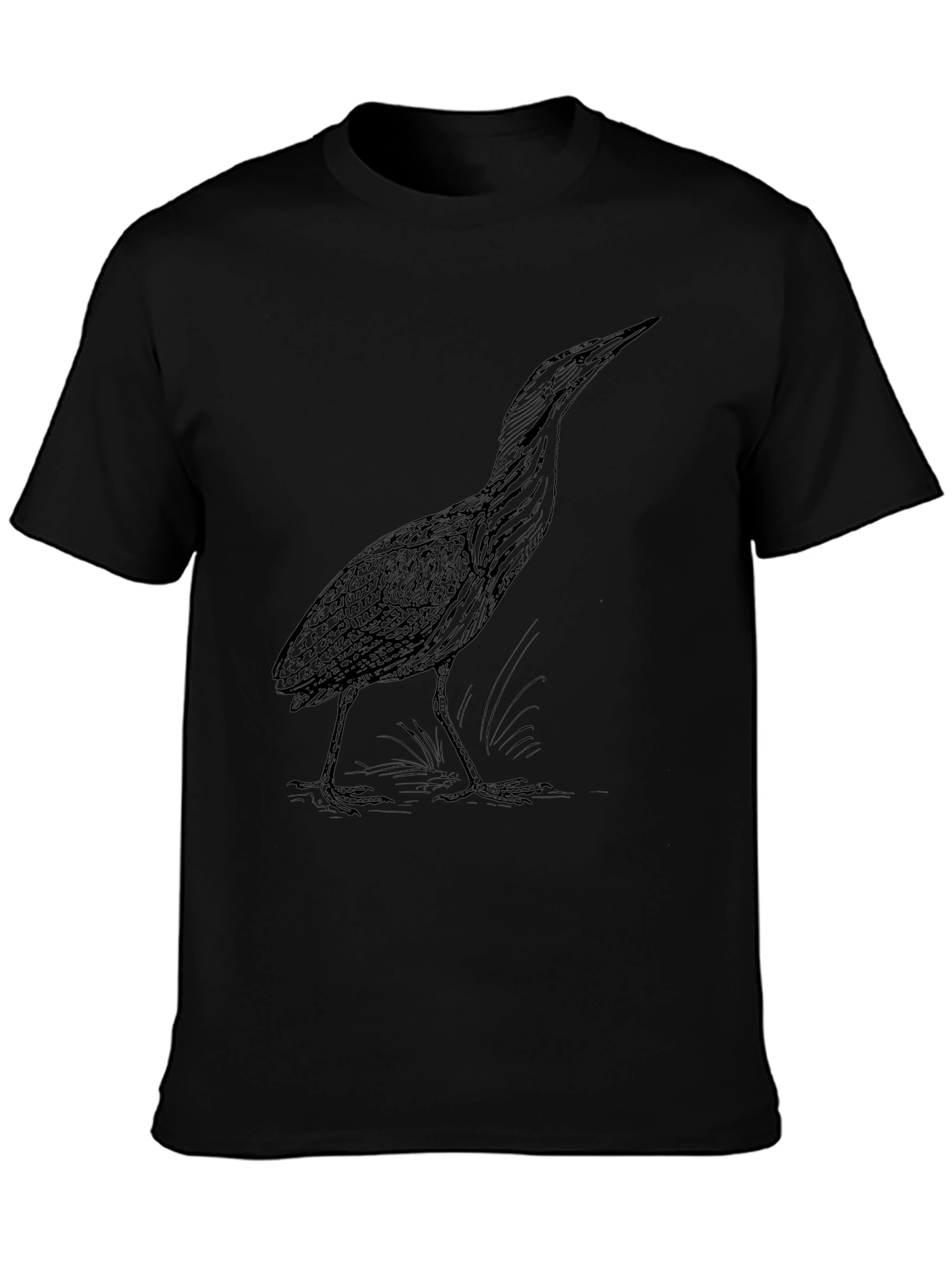 Black Heron Graphic Tee - Nature Lovers Shirt