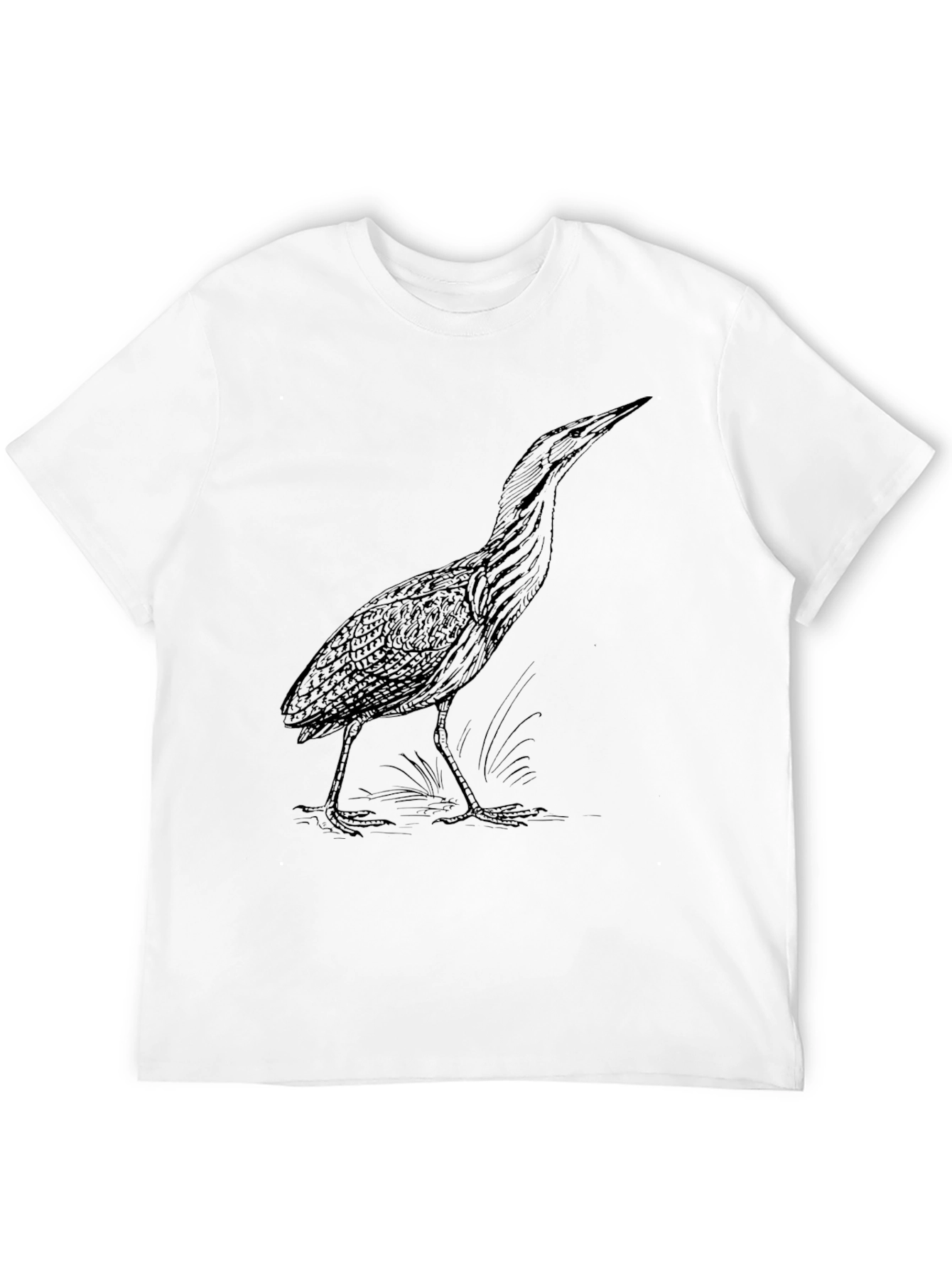Black Heron Graphic Tee - Nature Lovers Shirt