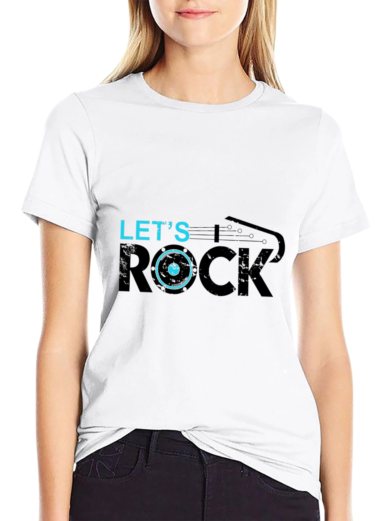Lets Rock Graphic Tee - Stylish Music Lover T-Shirt