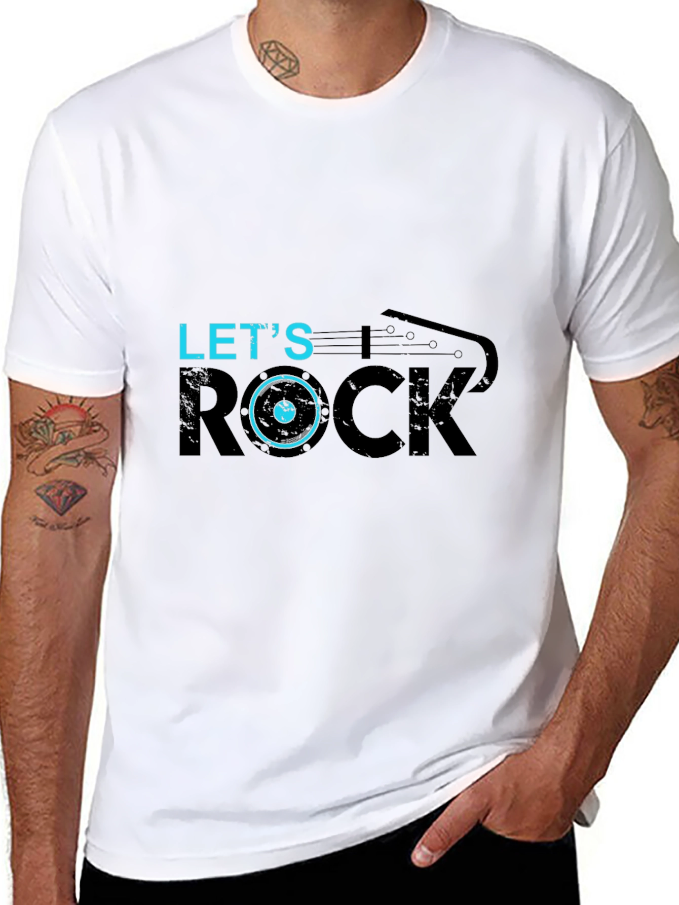Lets Rock Graphic Tee - Stylish Music Lover T-Shirt