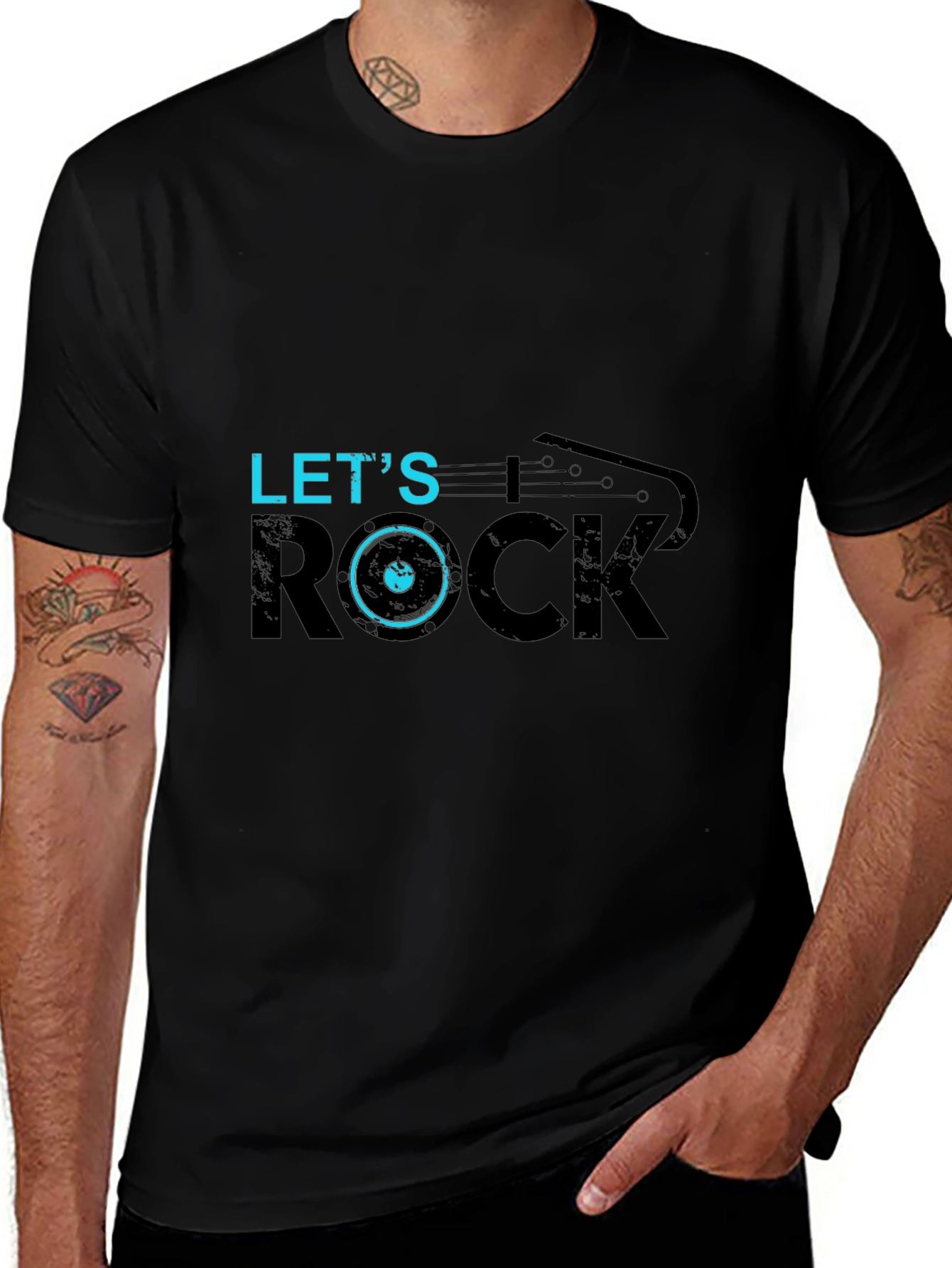 Lets Rock Graphic Tee - Stylish Music Lover T-Shirt