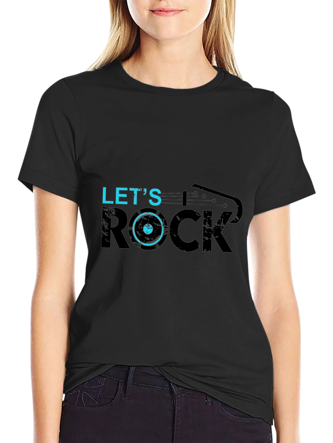 Lets Rock Graphic Tee - Stylish Music Lover T-Shirt