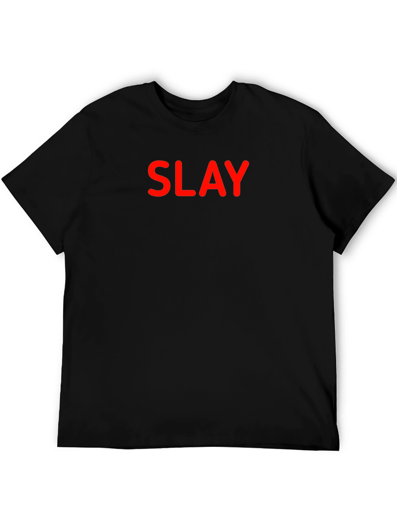 Slay Black T-Shirt - Bold Red Graphic Tee