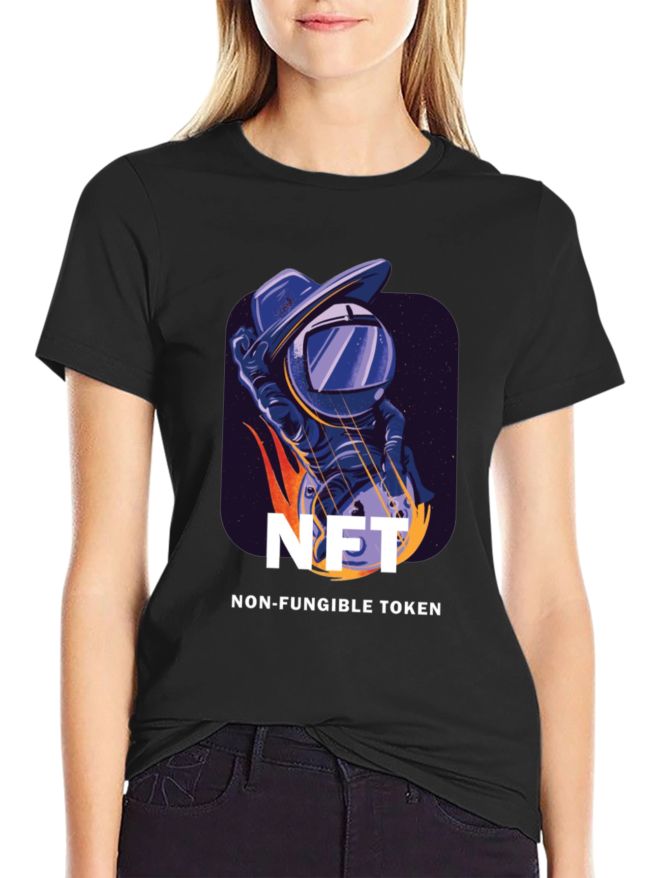 NFT Astronaut T-Shirt - Non-Fungible Token Design