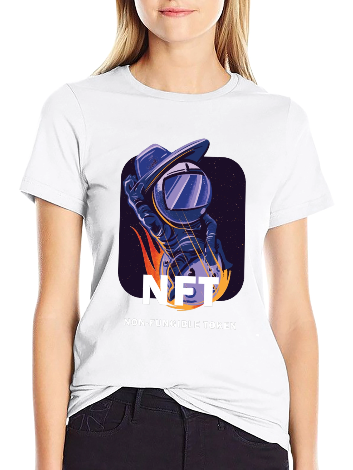 NFT Astronaut T-Shirt - Non-Fungible Token Design