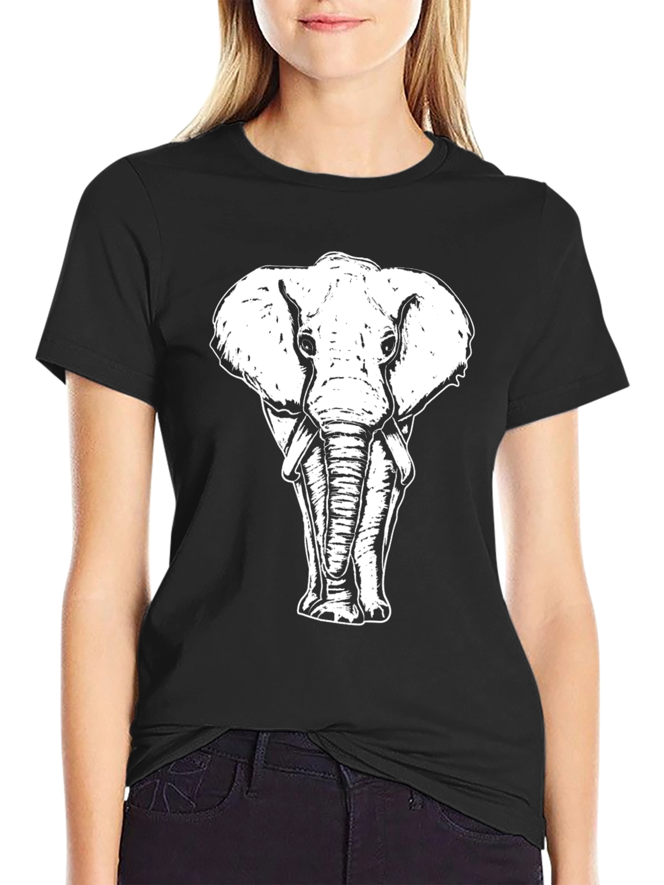 Elephant Graphic Tee - Cool Animal Print Shirt