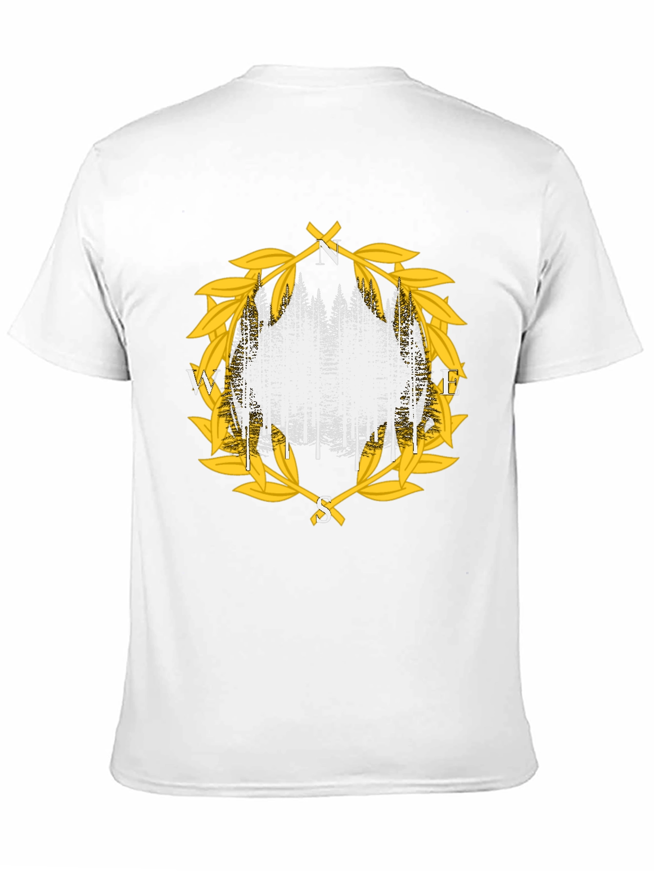 Compass Forest Tee - Stylish Nature Design