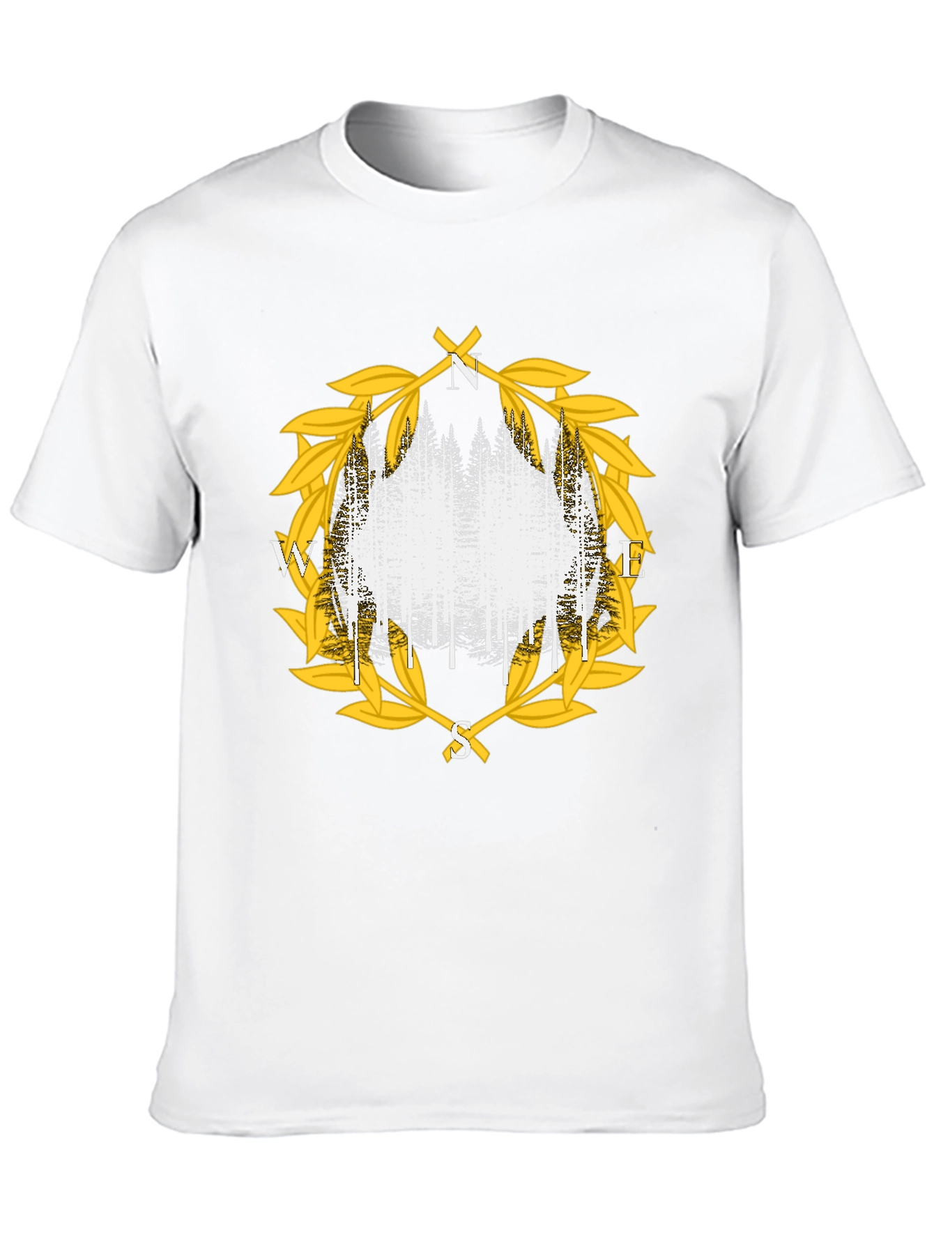 Compass Forest Tee - Stylish Nature Design