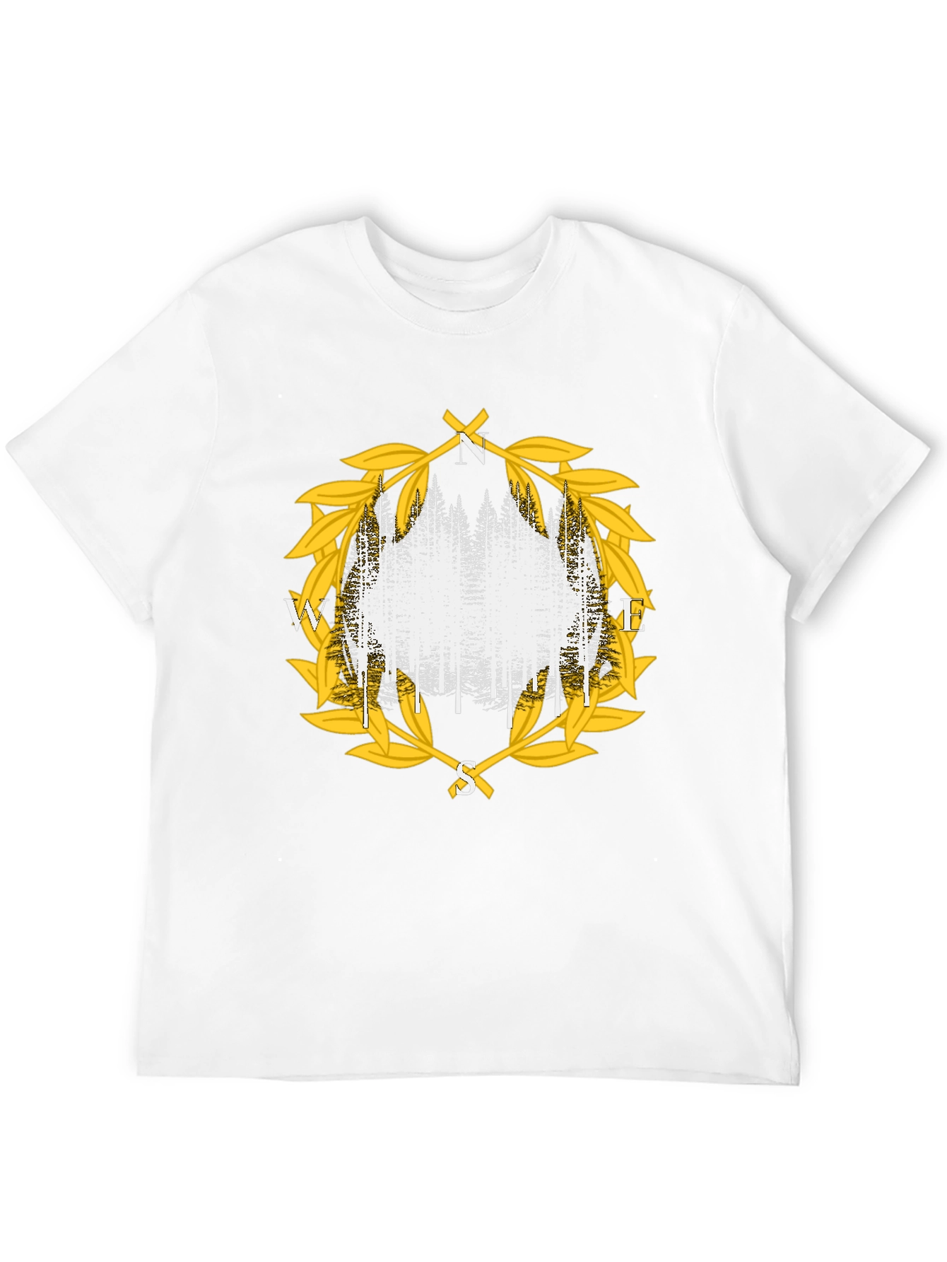 Compass Forest Tee - Stylish Nature Design