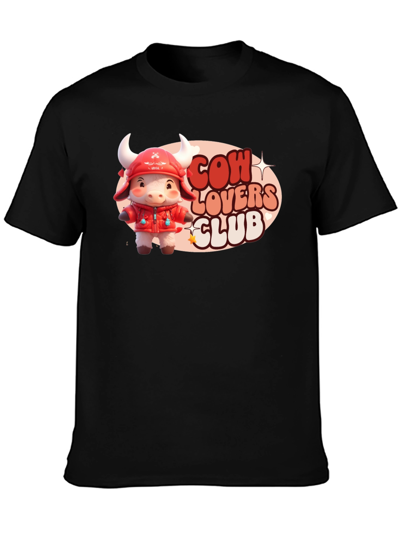 Cow Lovers Club Black Graphic Tee