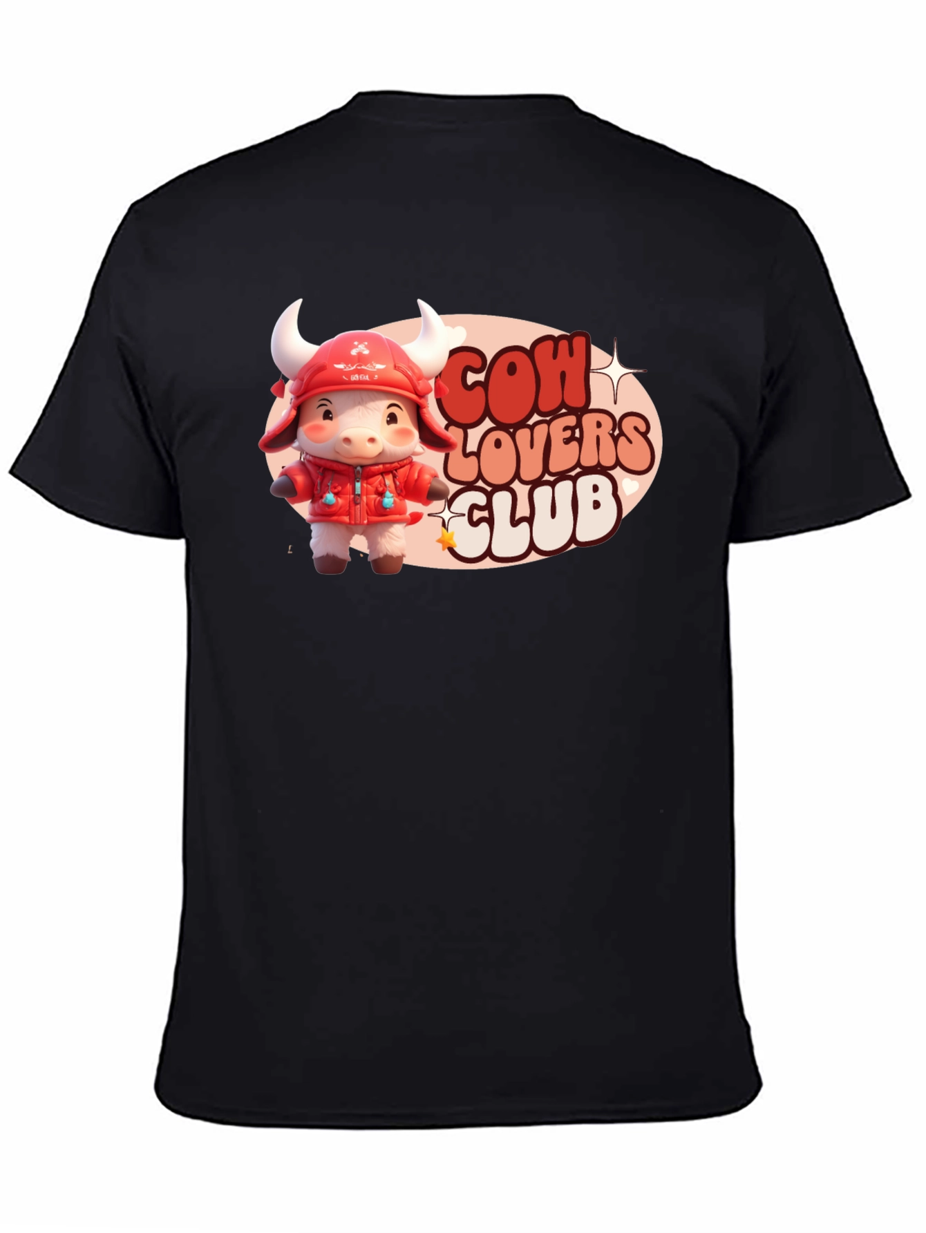 Cow Lovers Club Black Graphic Tee