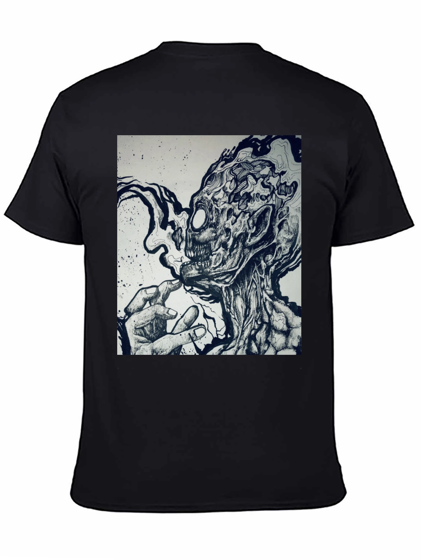 Creepy Ink Drawing Graphic T-Shirt