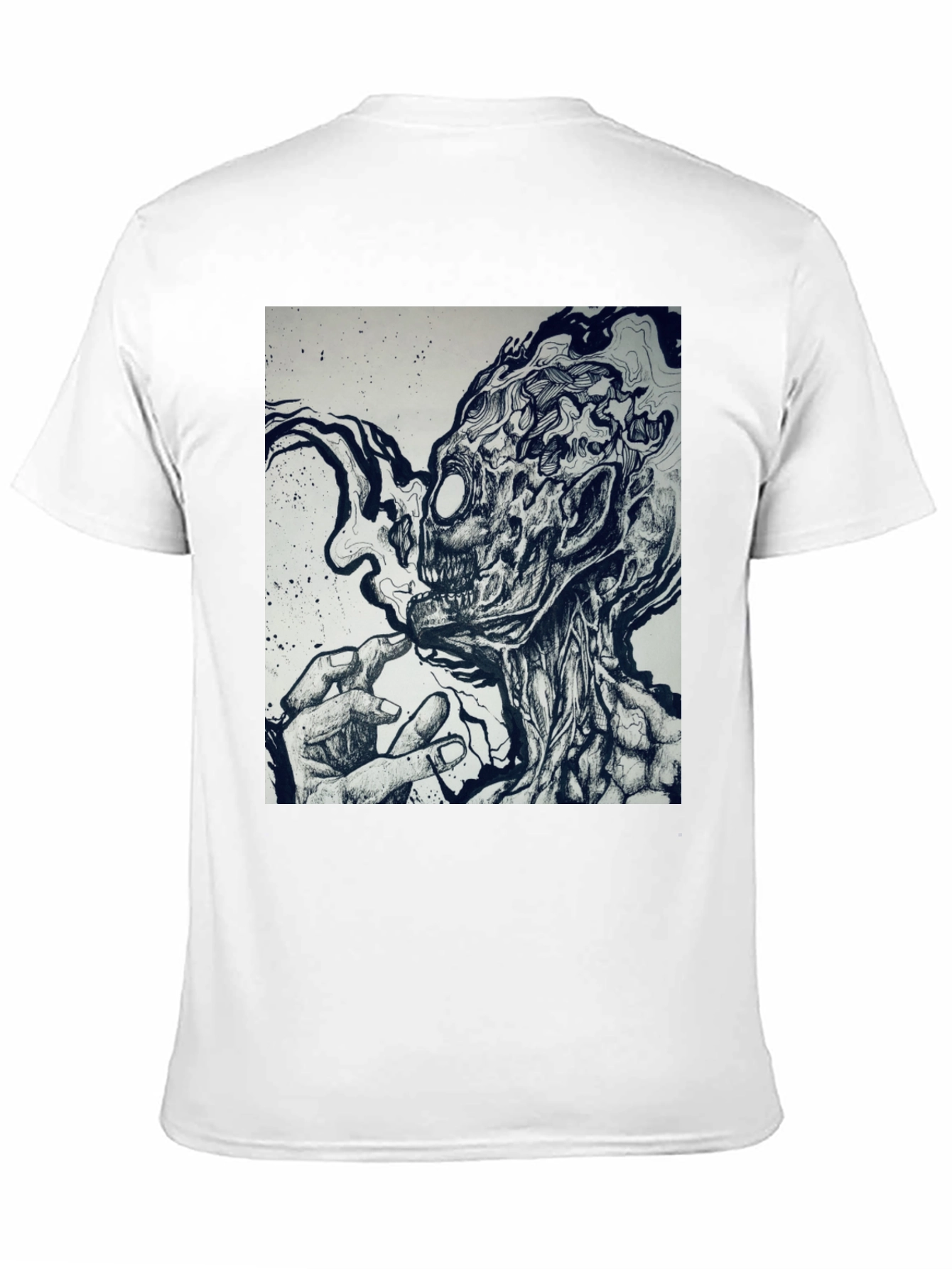 Creepy Ink Drawing Graphic T-Shirt