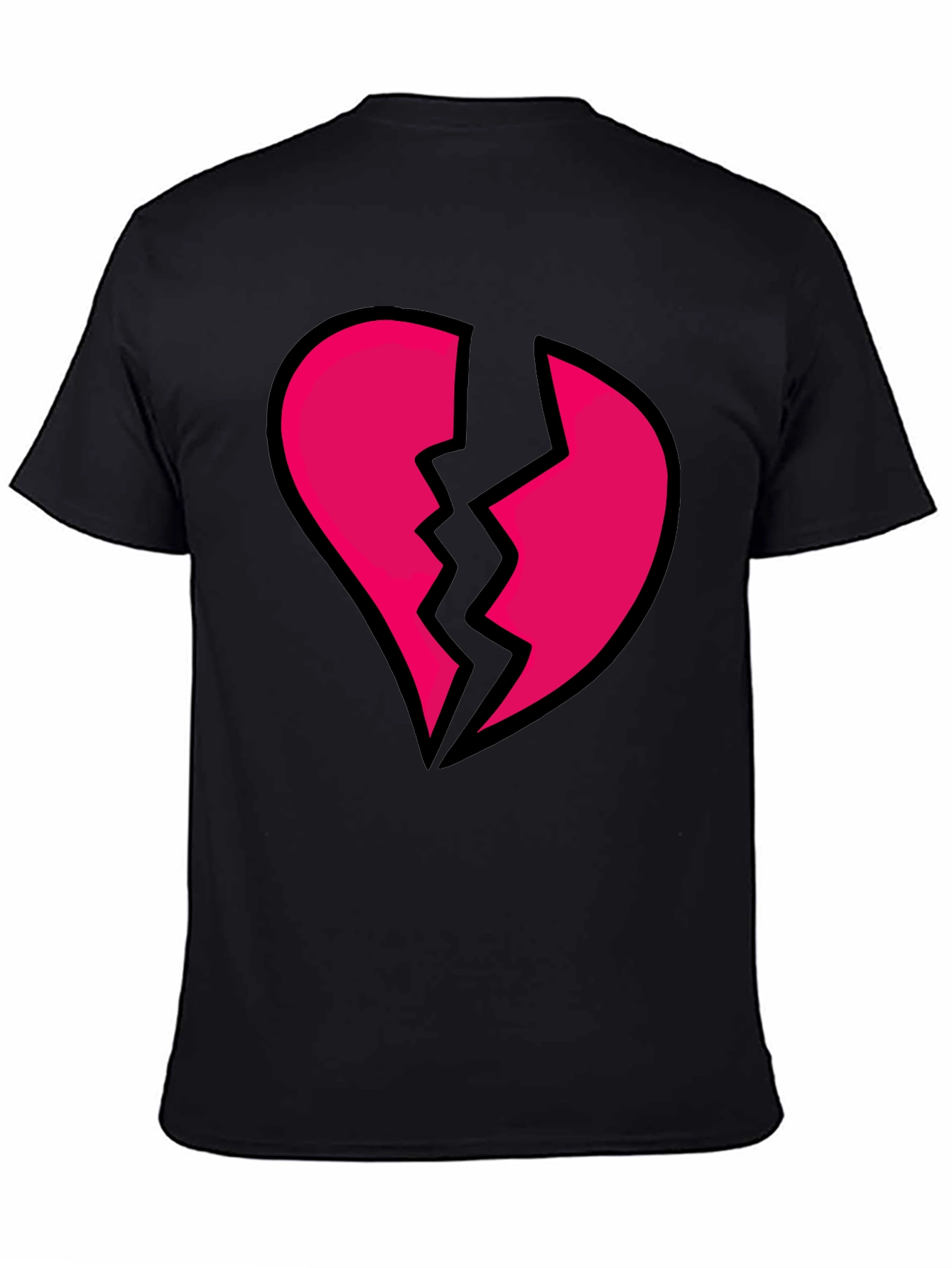 Broken Heart Graphic Black Tee