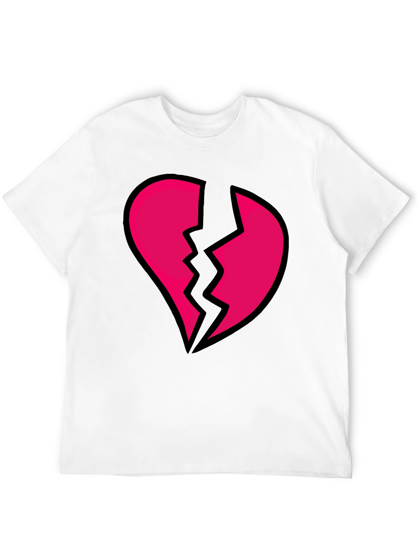Broken Heart Graphic Black Tee