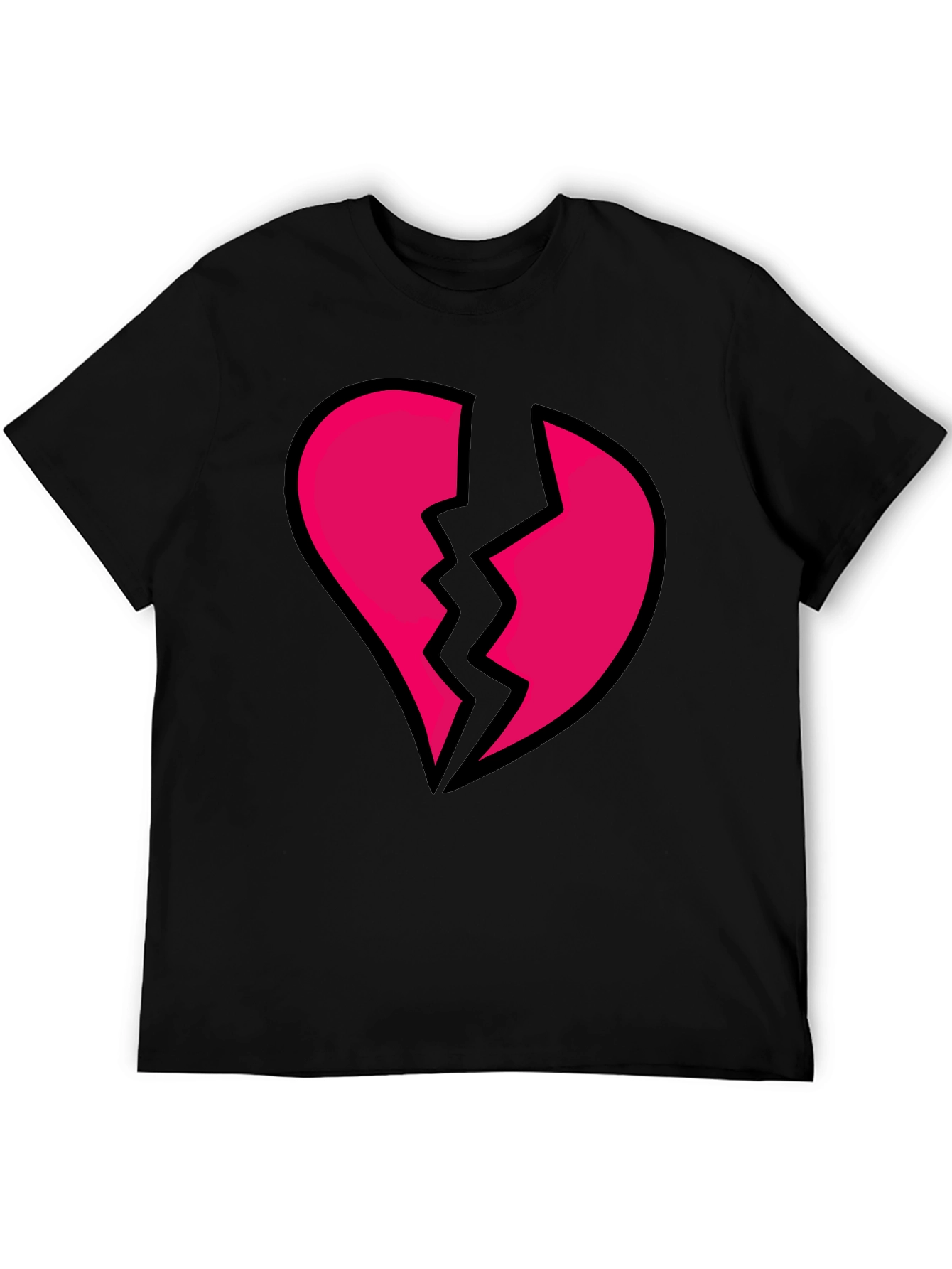 Broken Heart Graphic Black Tee