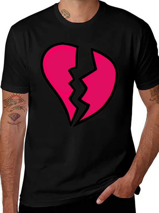 Broken Heart Graphic Black Tee