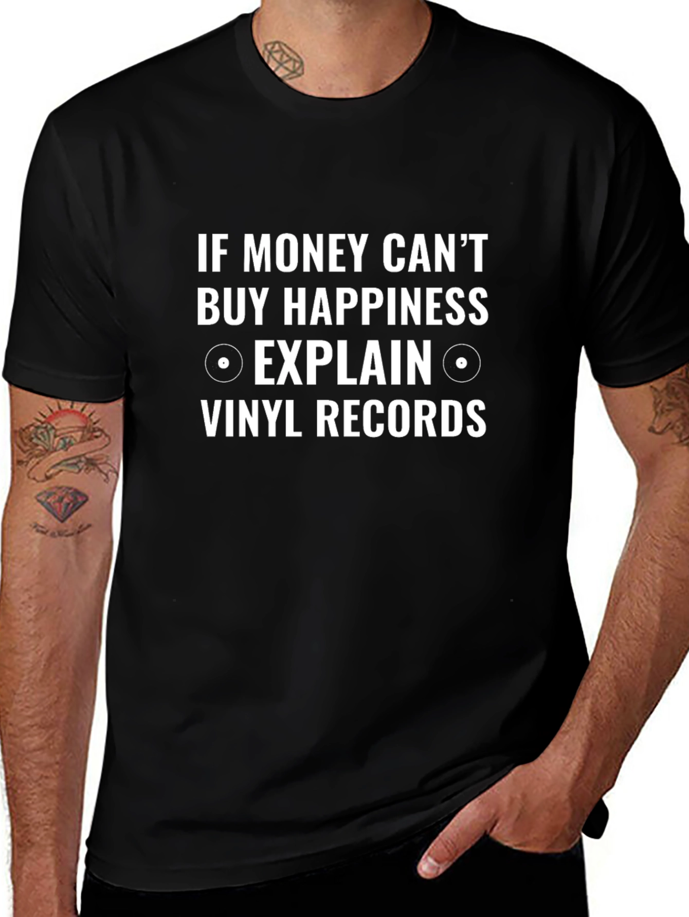Vinyl Records Happiness Tee