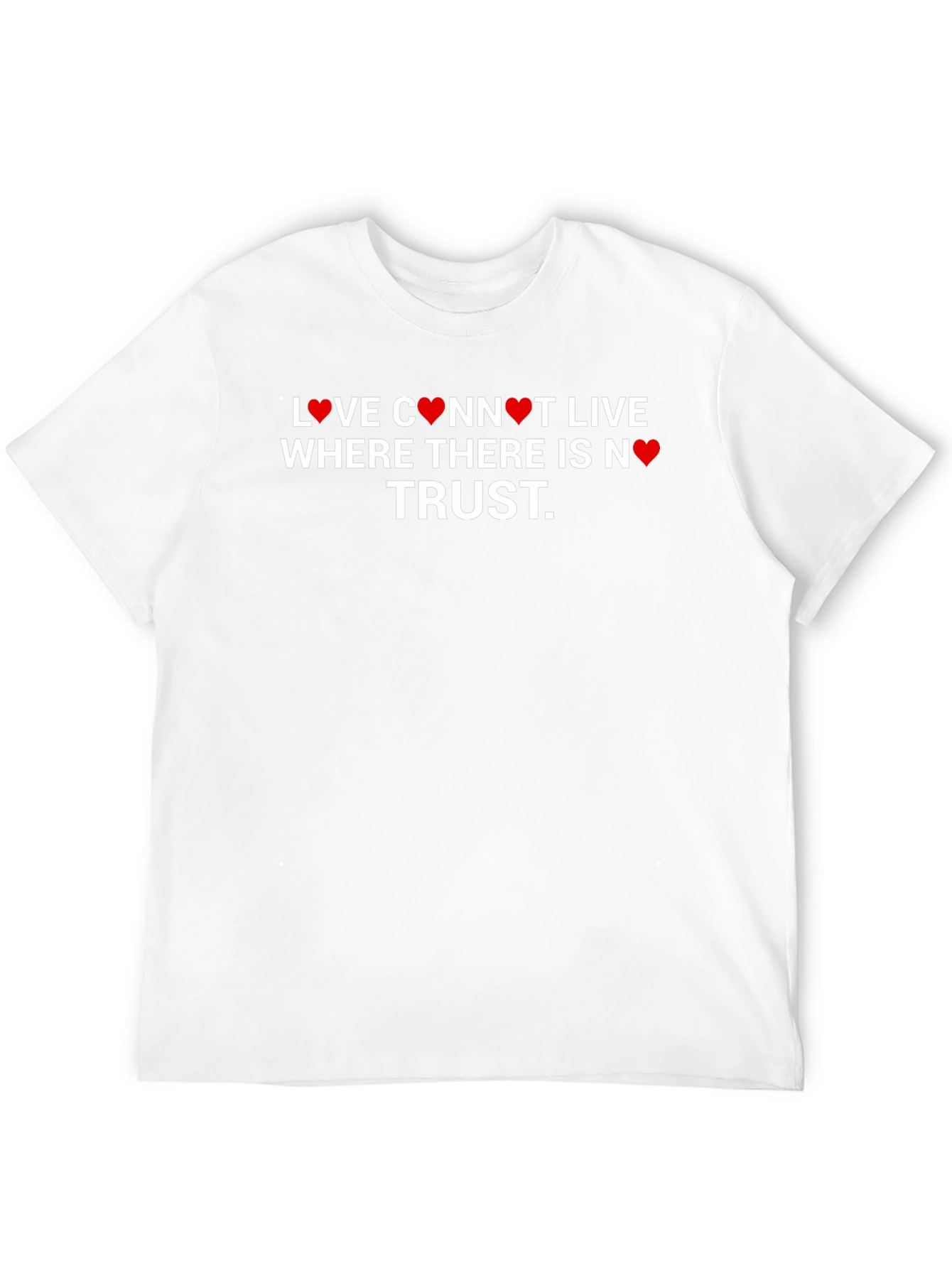 Love Needs Trust Graphic Tee - Black Cotton