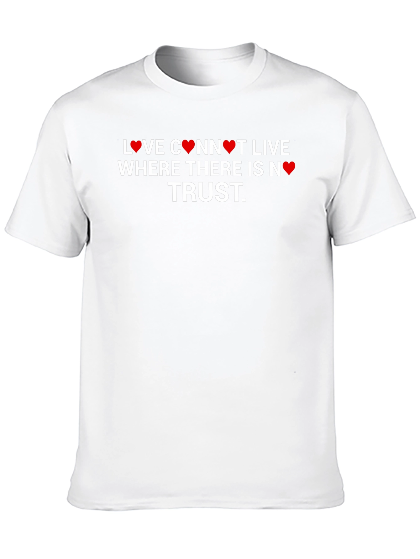 Love Needs Trust Graphic Tee - Black Cotton