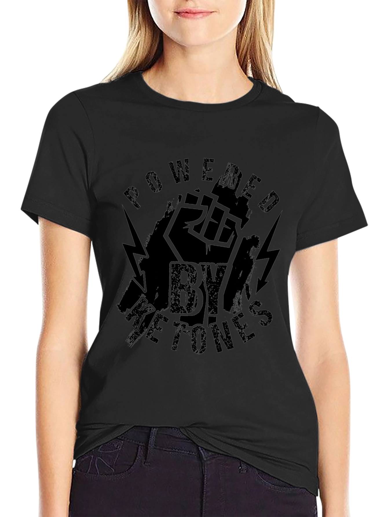 Powered By Ketones T-Shirt - Black Graphic Tee