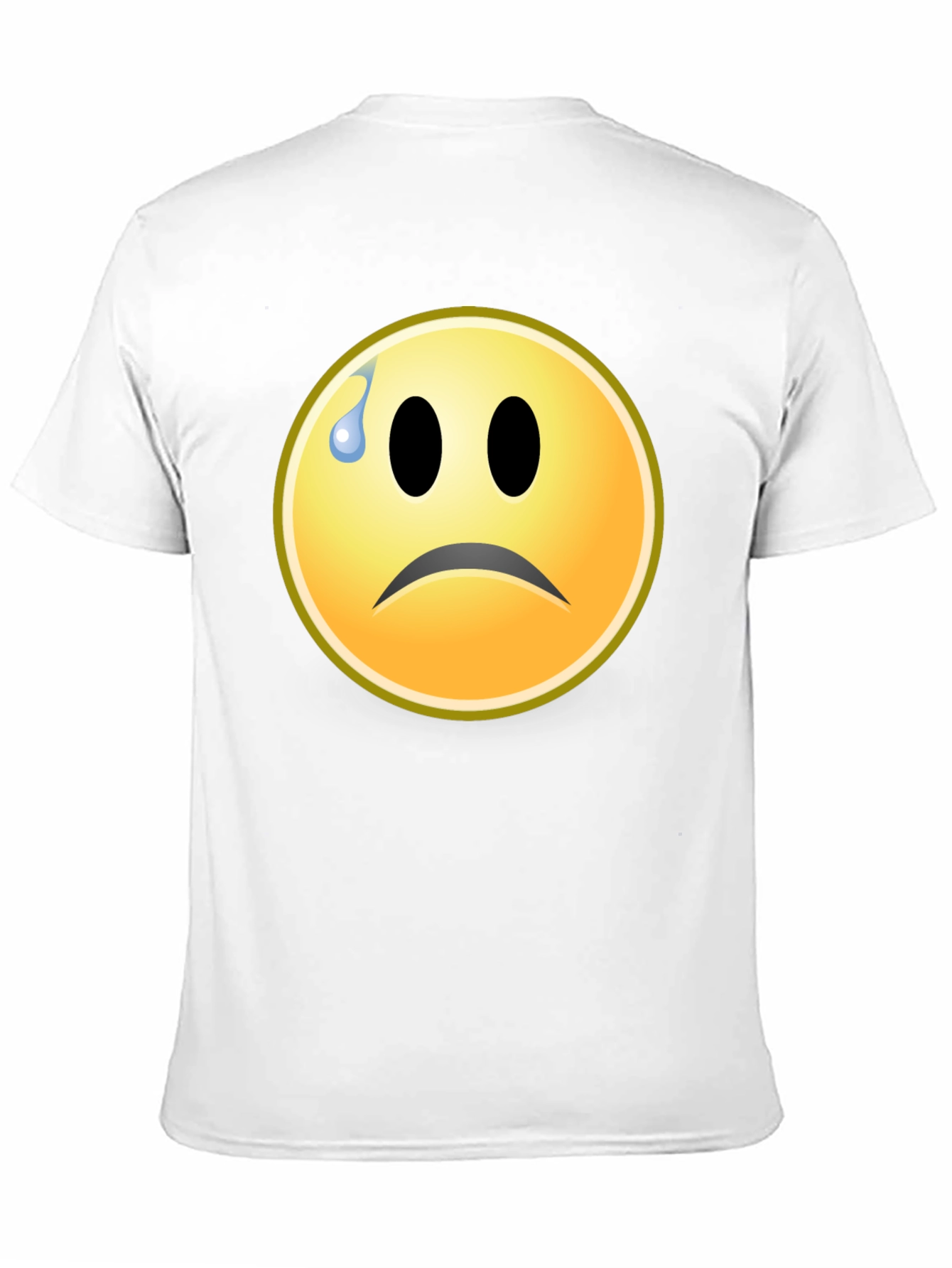 Sad Emoji Graphic Tee - Black Unisex T-Shirt