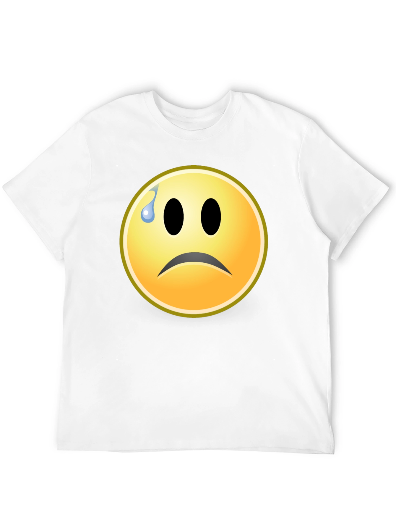 Sad Emoji Graphic Tee - Black Unisex T-Shirt