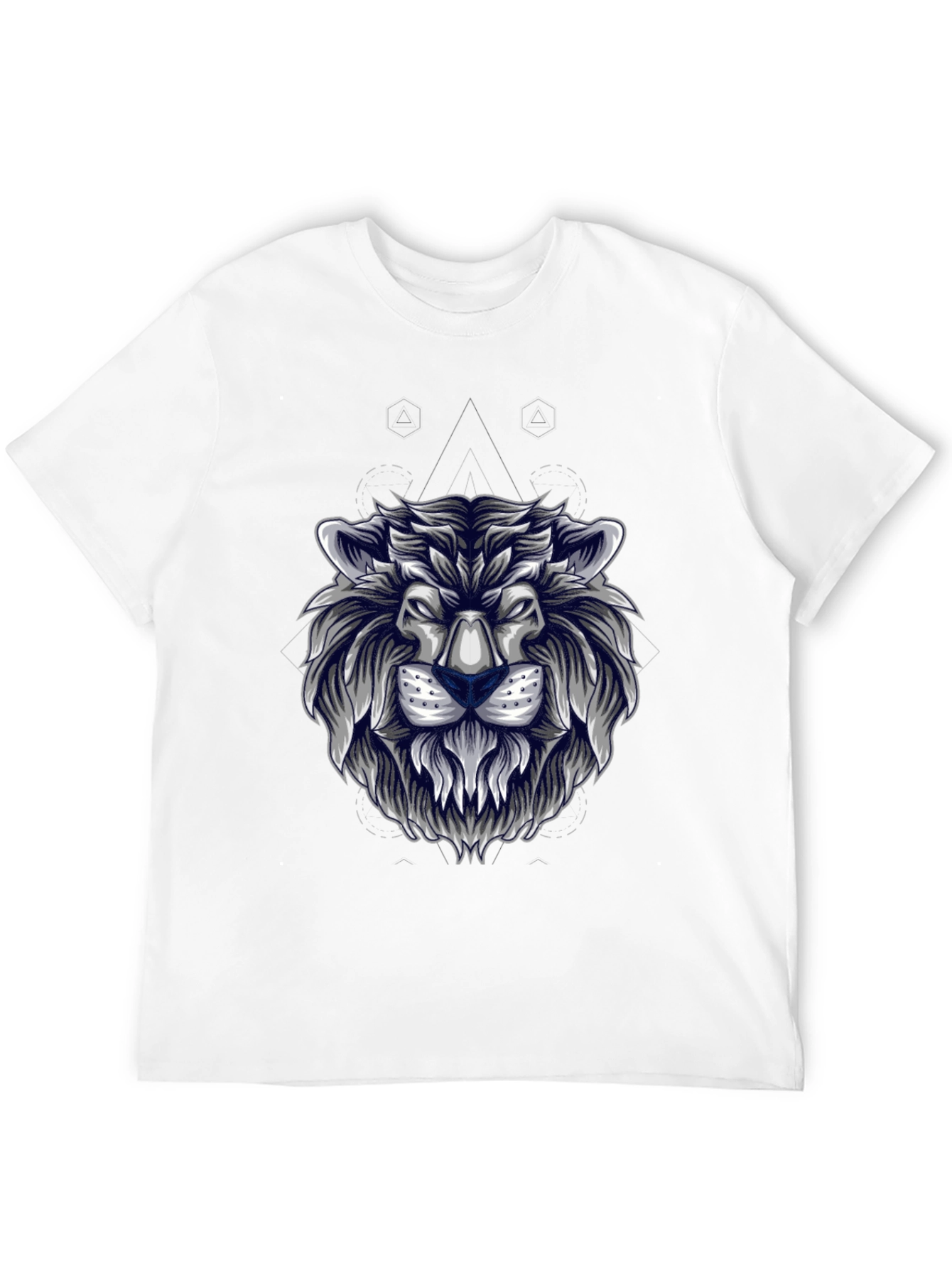 Lion Head Graphic Tee - Stylish Mens Black T-Shirt